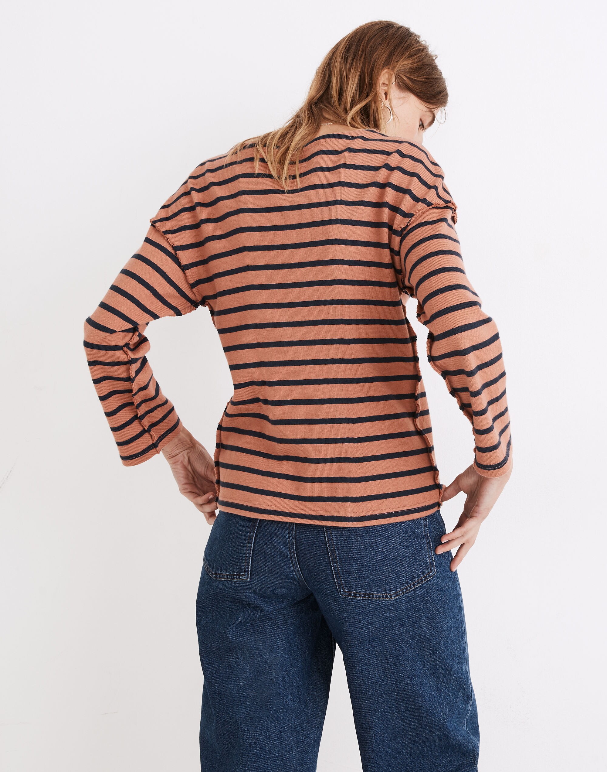 Luxe Long-Sleeve Tee in Casler Stripe