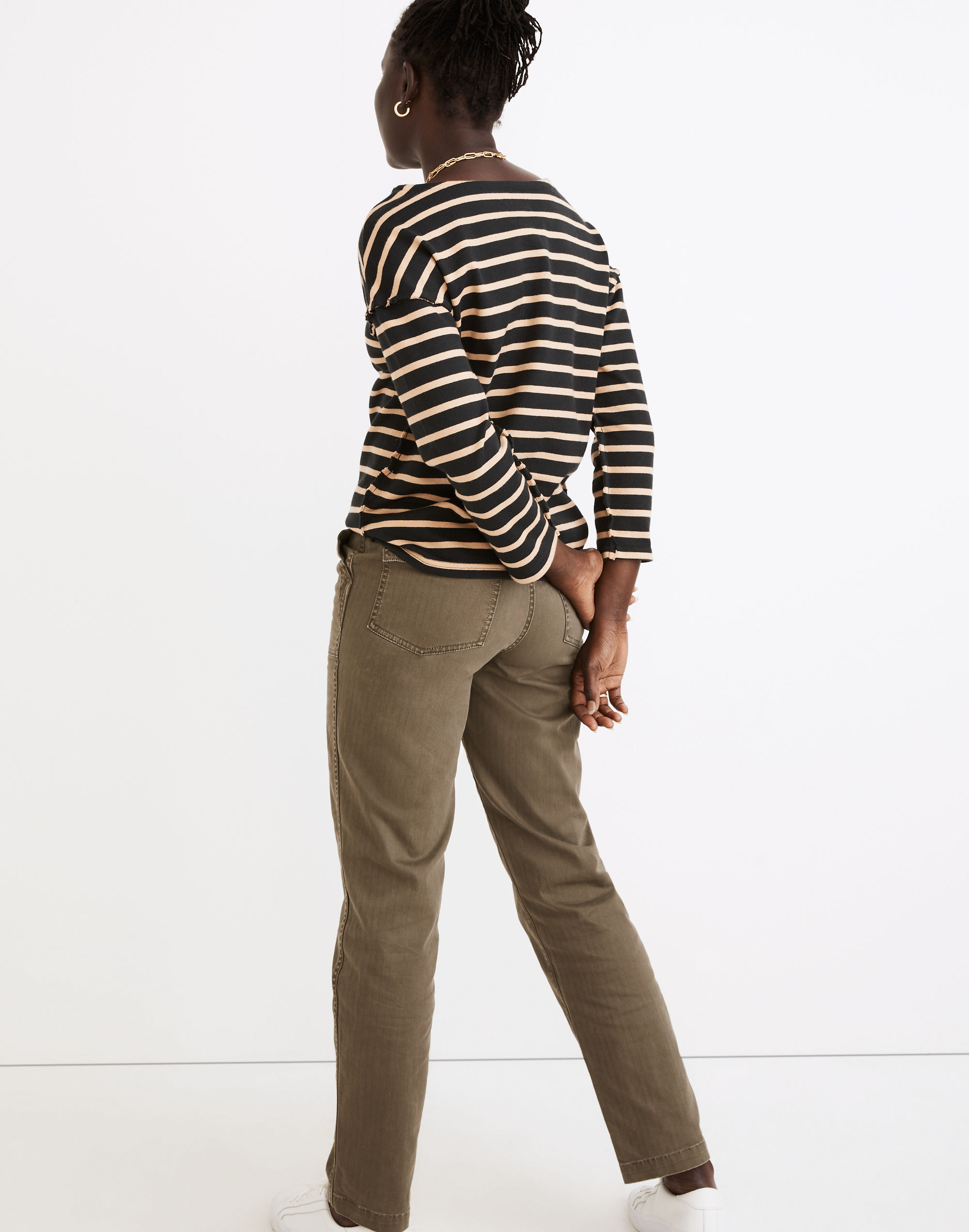 Luxe Long-Sleeve Tee in Casler Stripe
