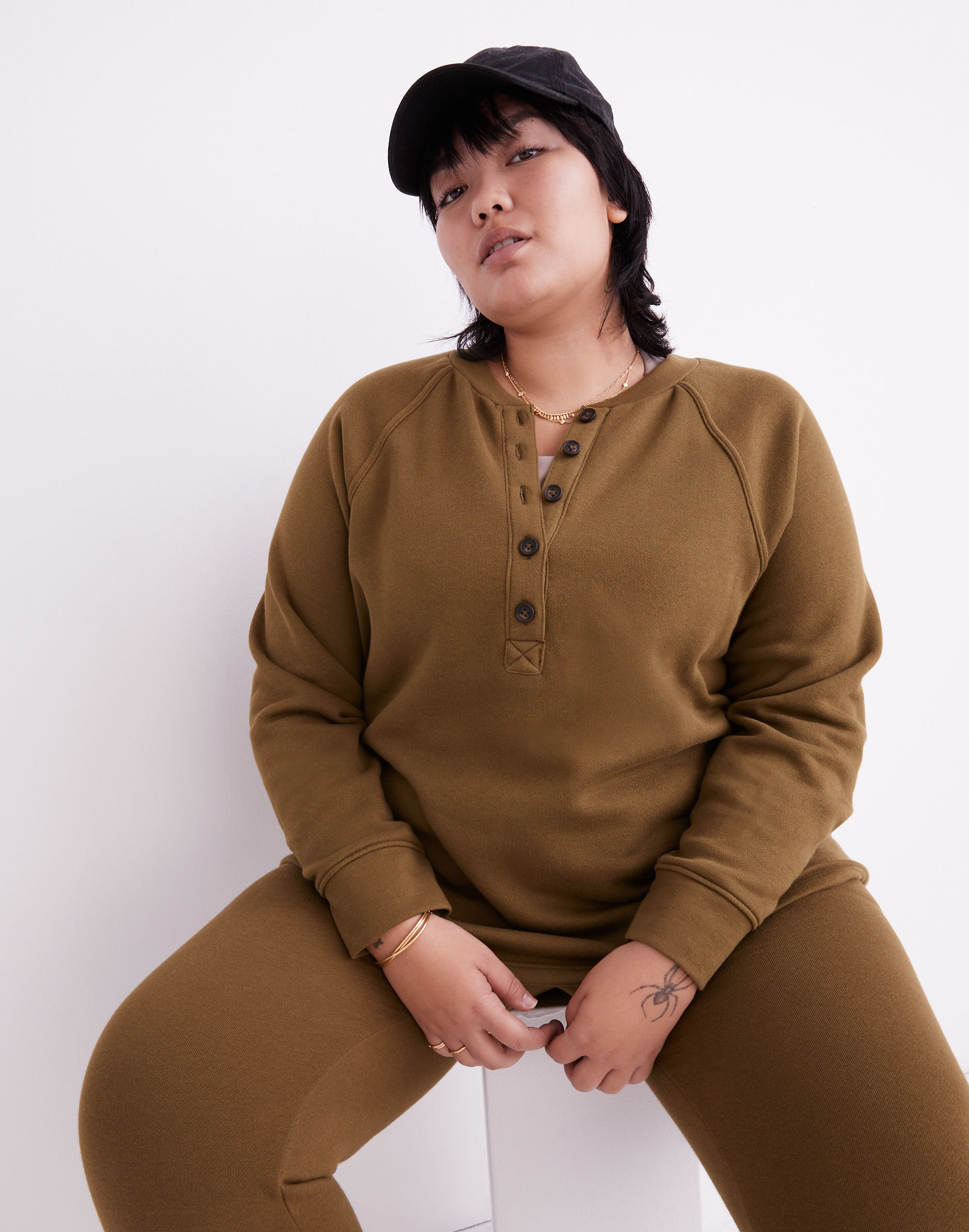 Plus MWL Betterterry Henley Sweatshirt