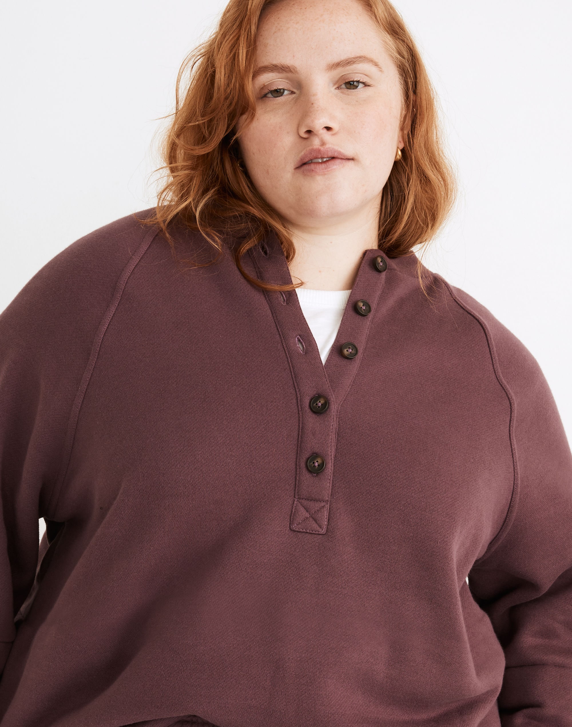 Plus MWL Betterterry Henley Sweatshirt