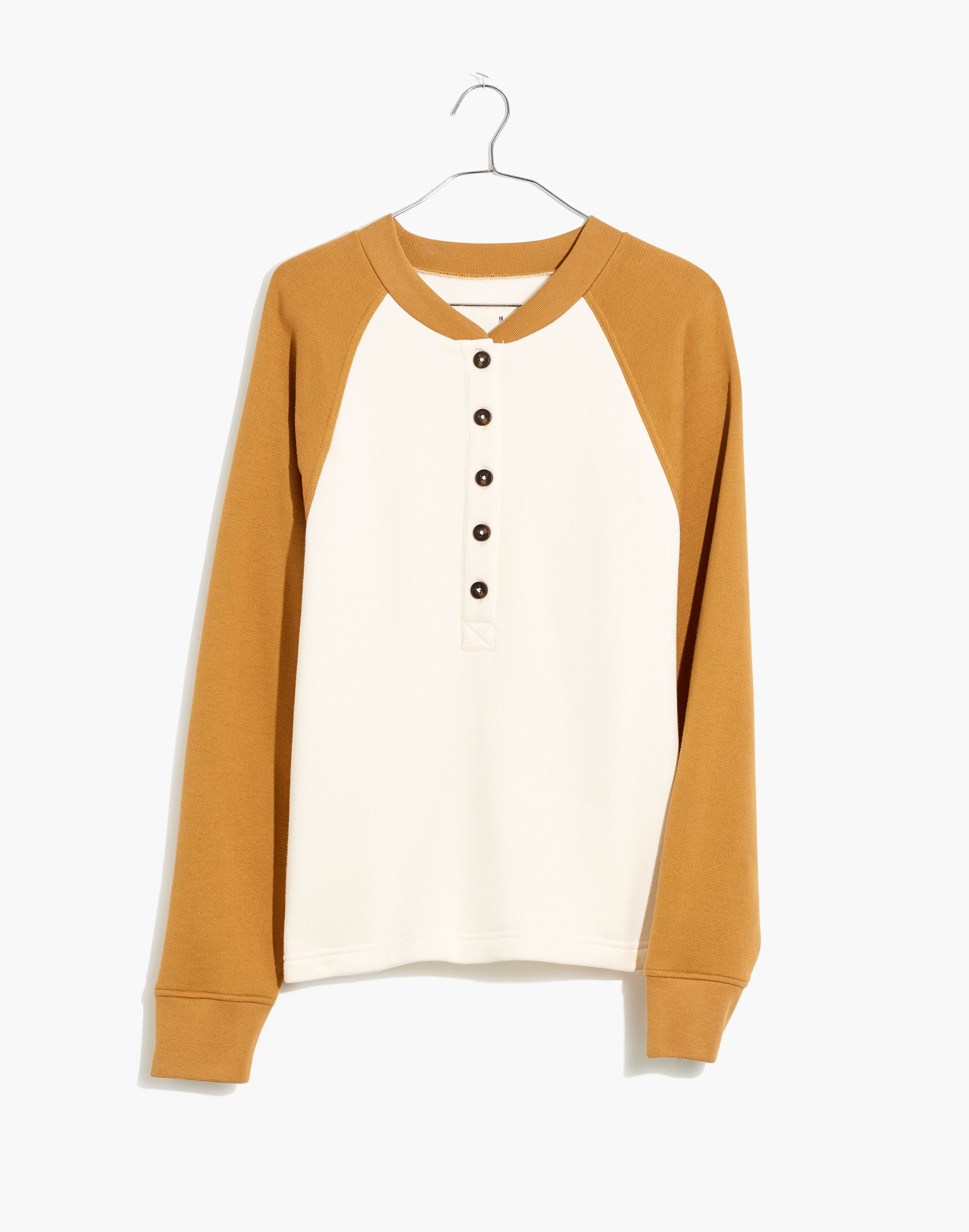 Plus MWL Betterterry Henley Sweatshirt in Colorblock