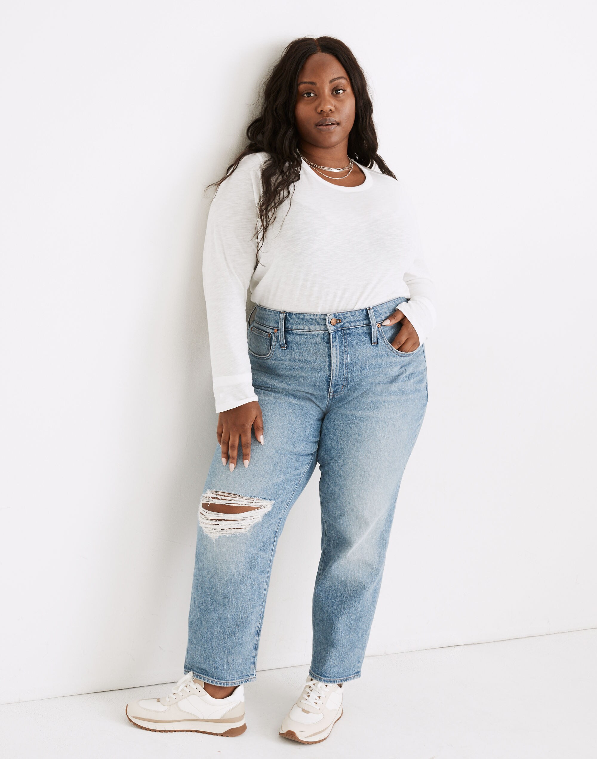 the plus perfect vintage straight jean in reinhart wash