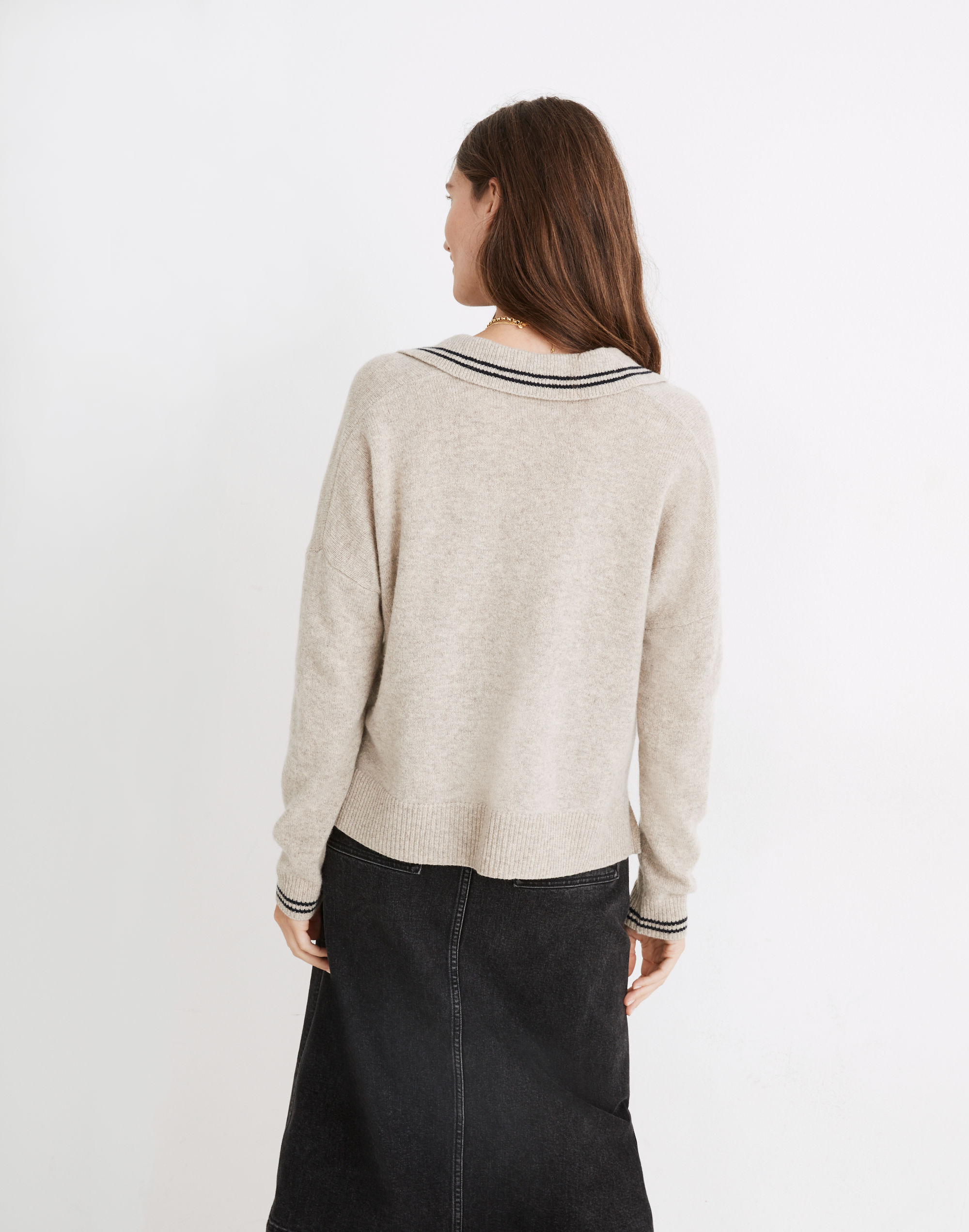 Tipped Davie Polo Sweater