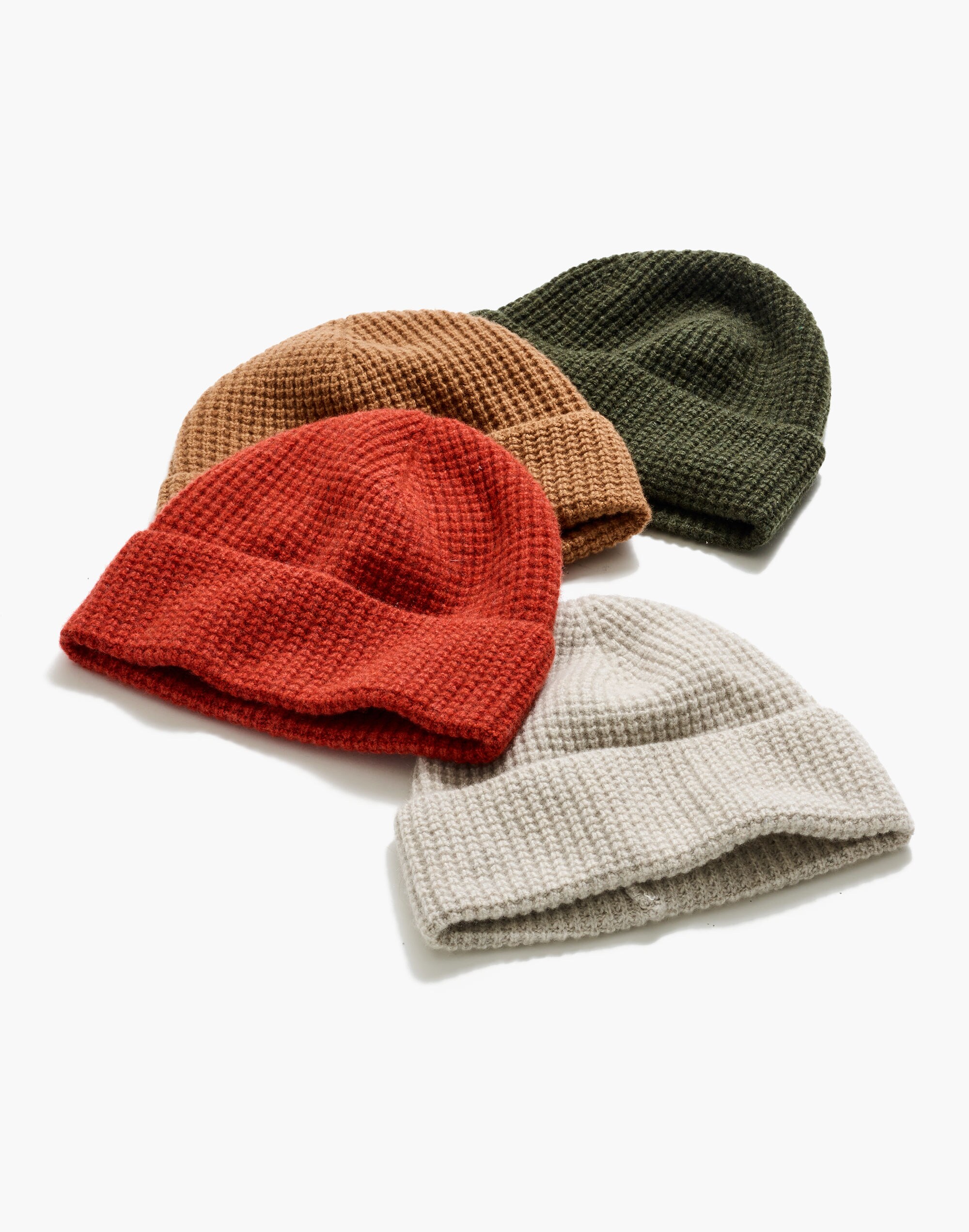 (Re)sourced Cashmere Waffle Cuffed Beanie