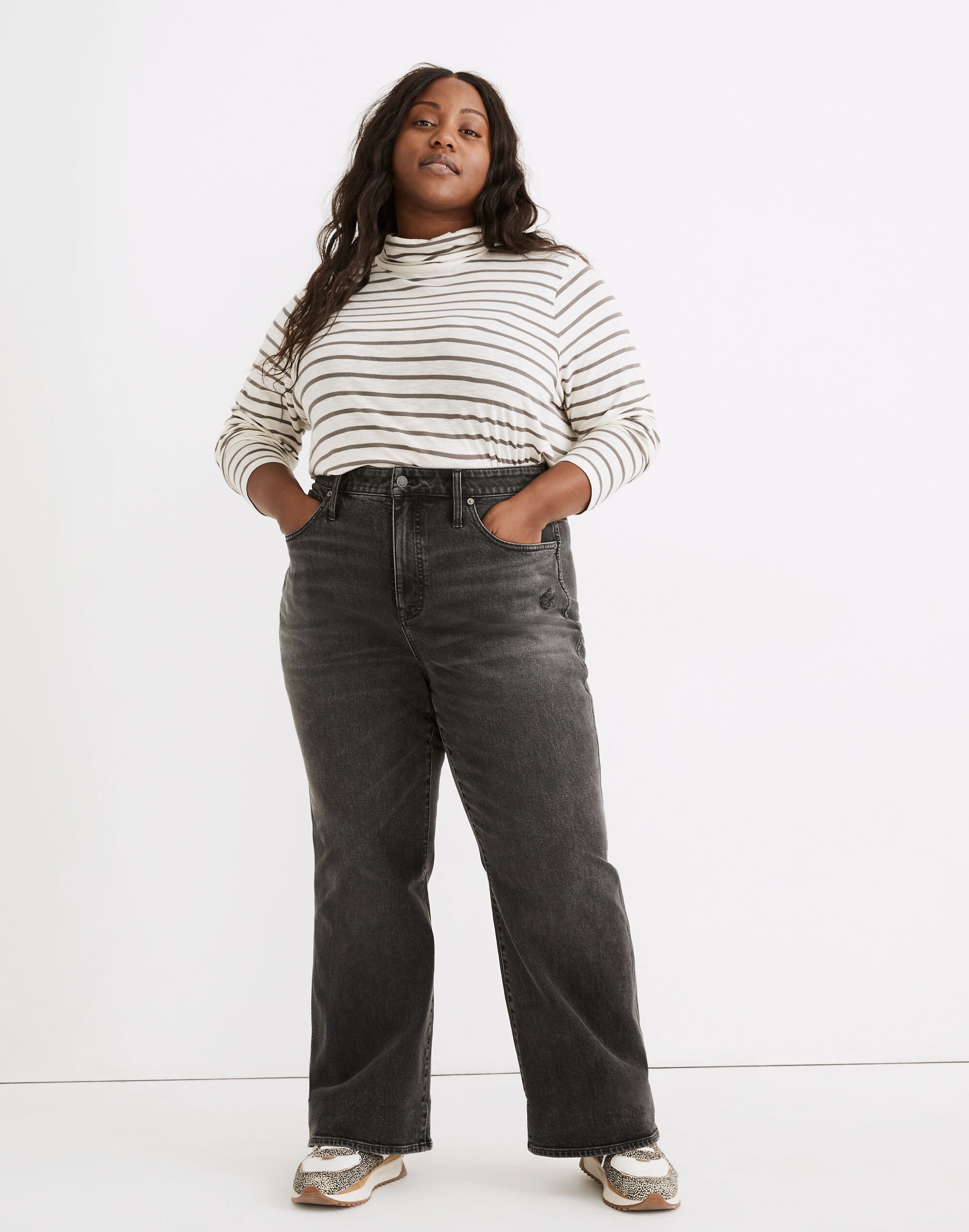Plus Curvy '90s High-Rise Bootcut Jeans in Lindale Wash