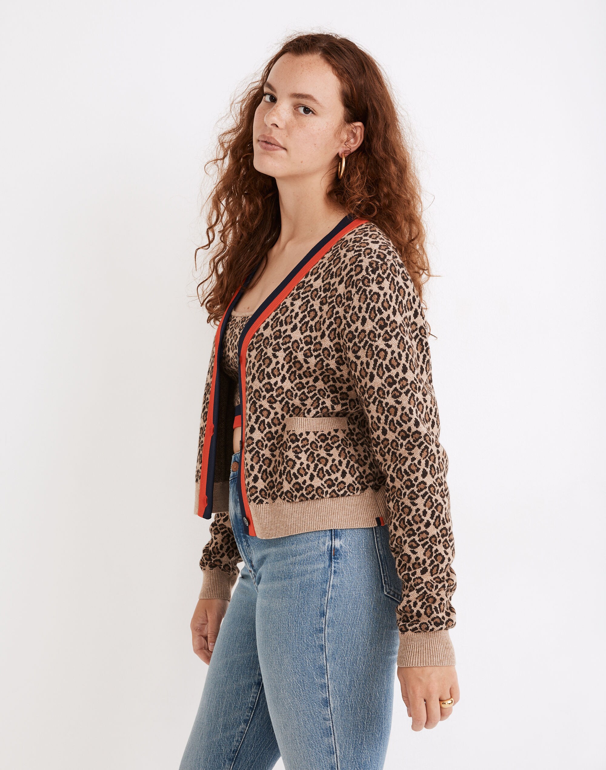 Kule Leopard Milo Cardigan Sweater