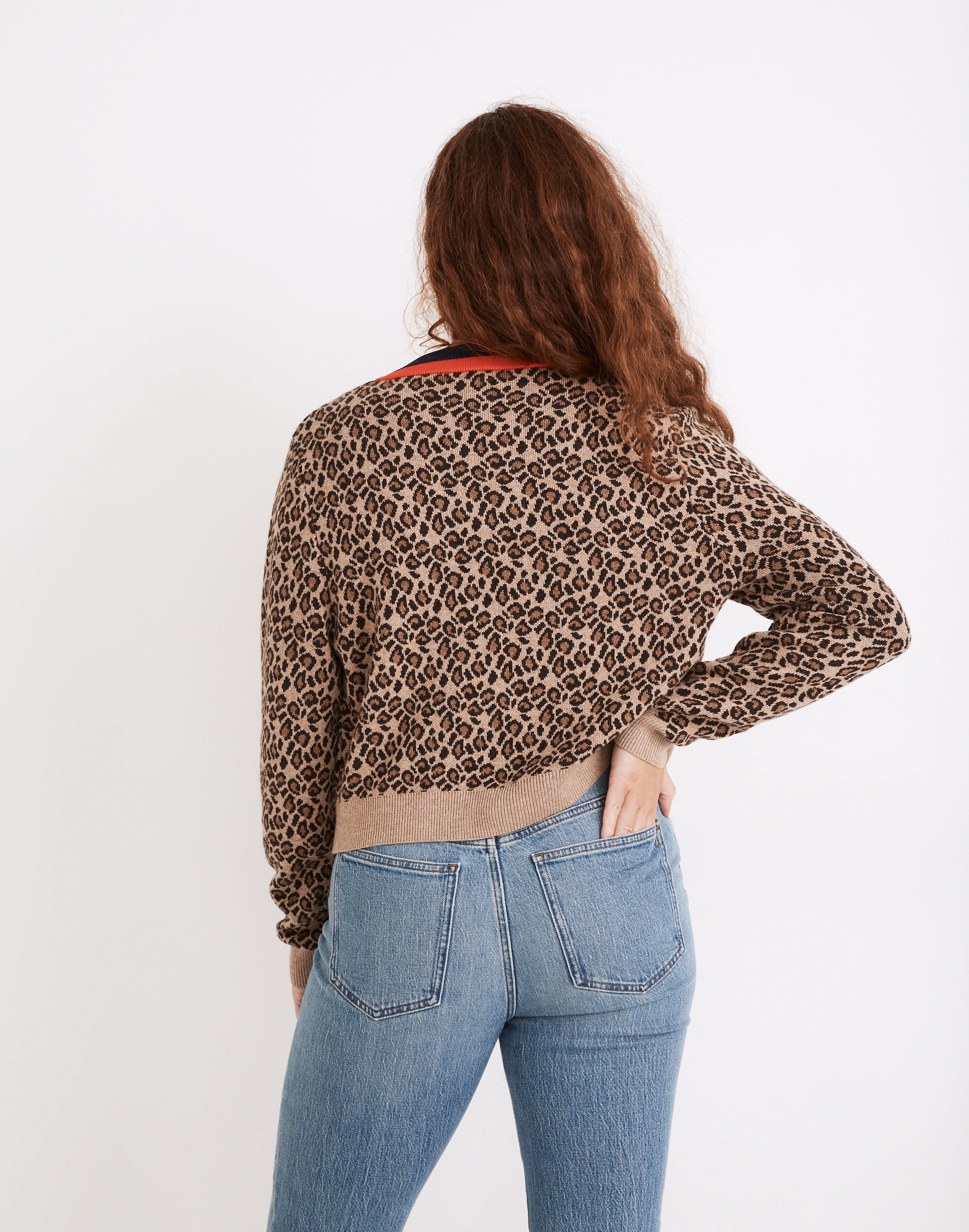 Kule Leopard Milo Cardigan Sweater