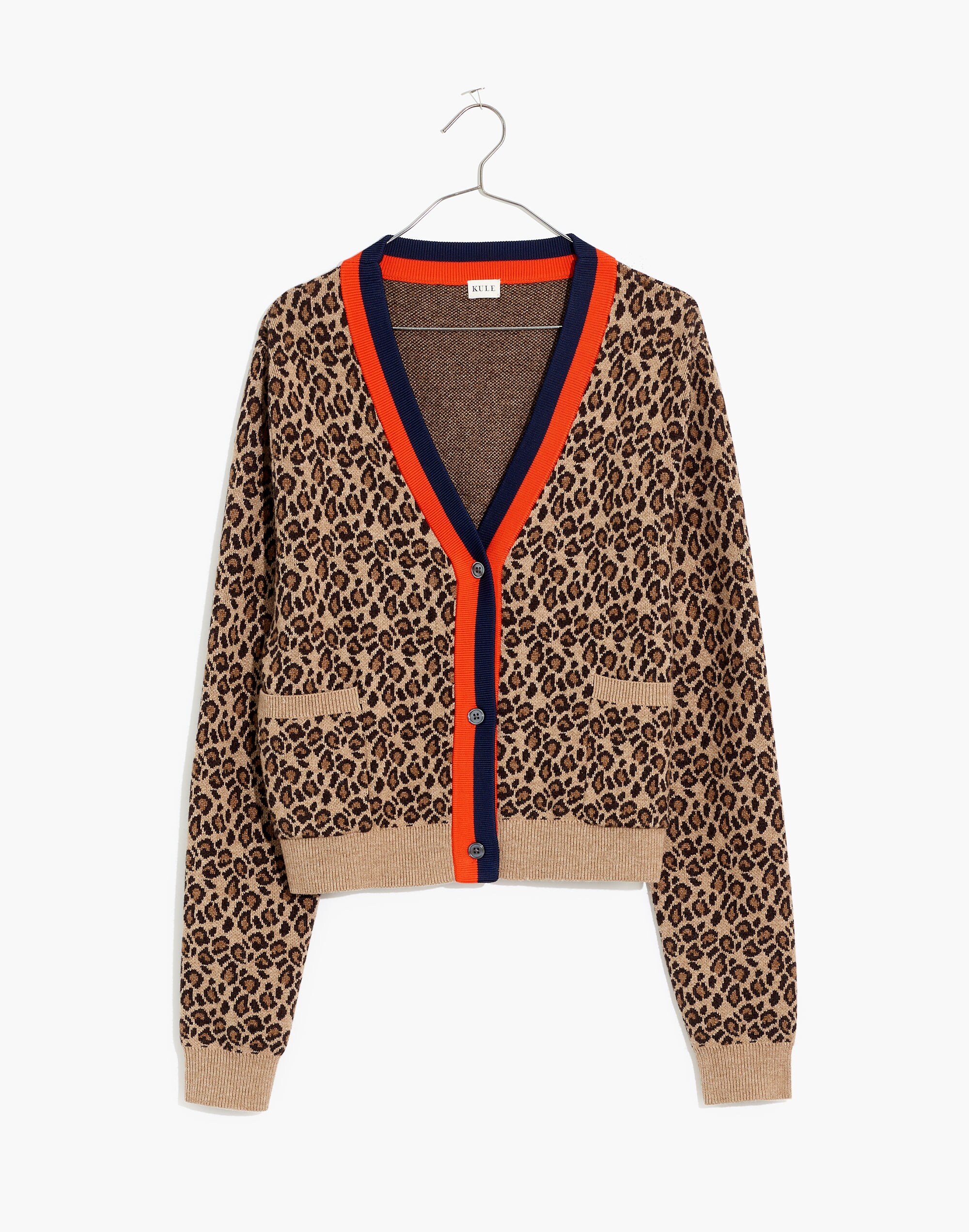 Kule Leopard Milo Cardigan Sweater