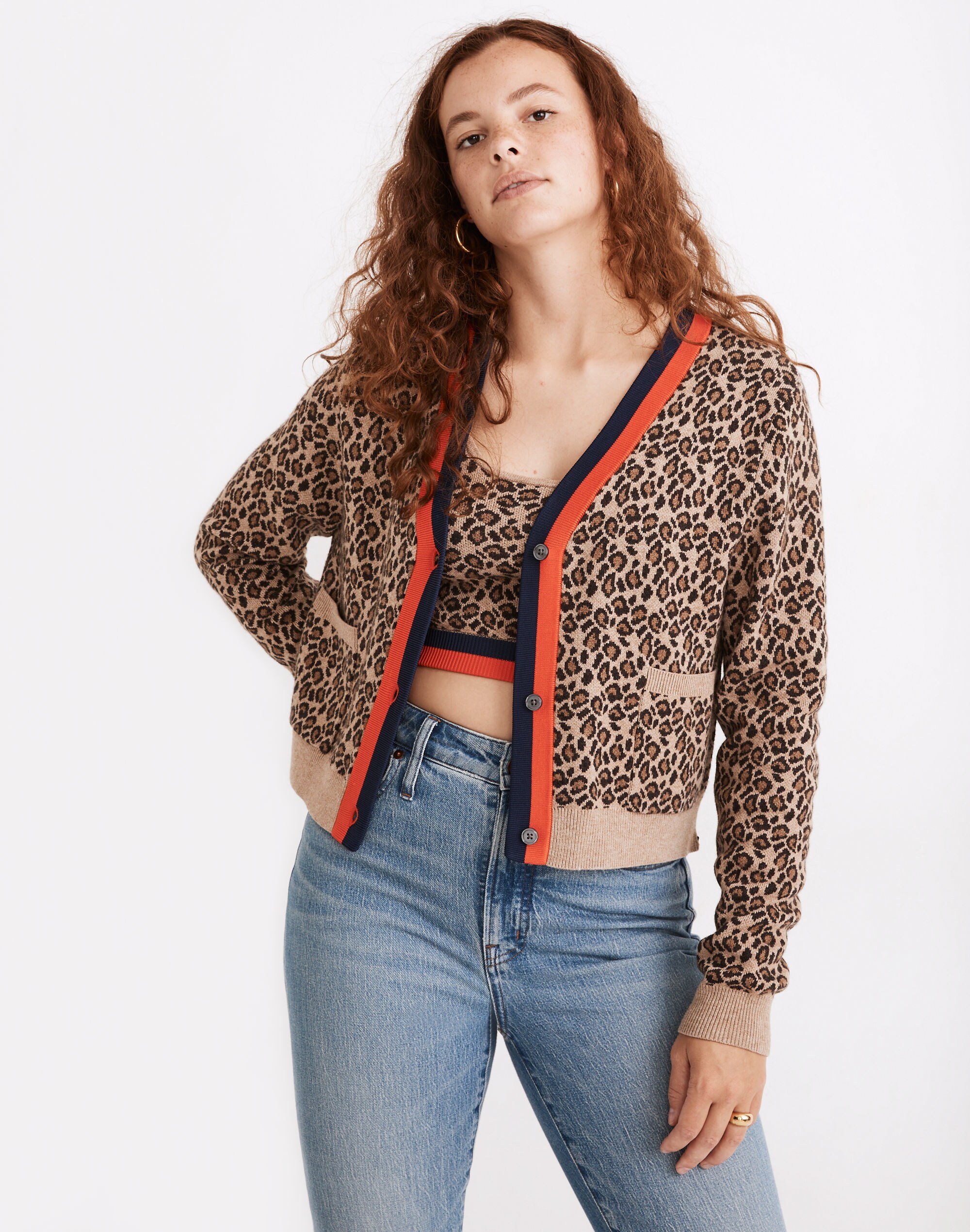 Kule Leopard Milo Cardigan Sweater