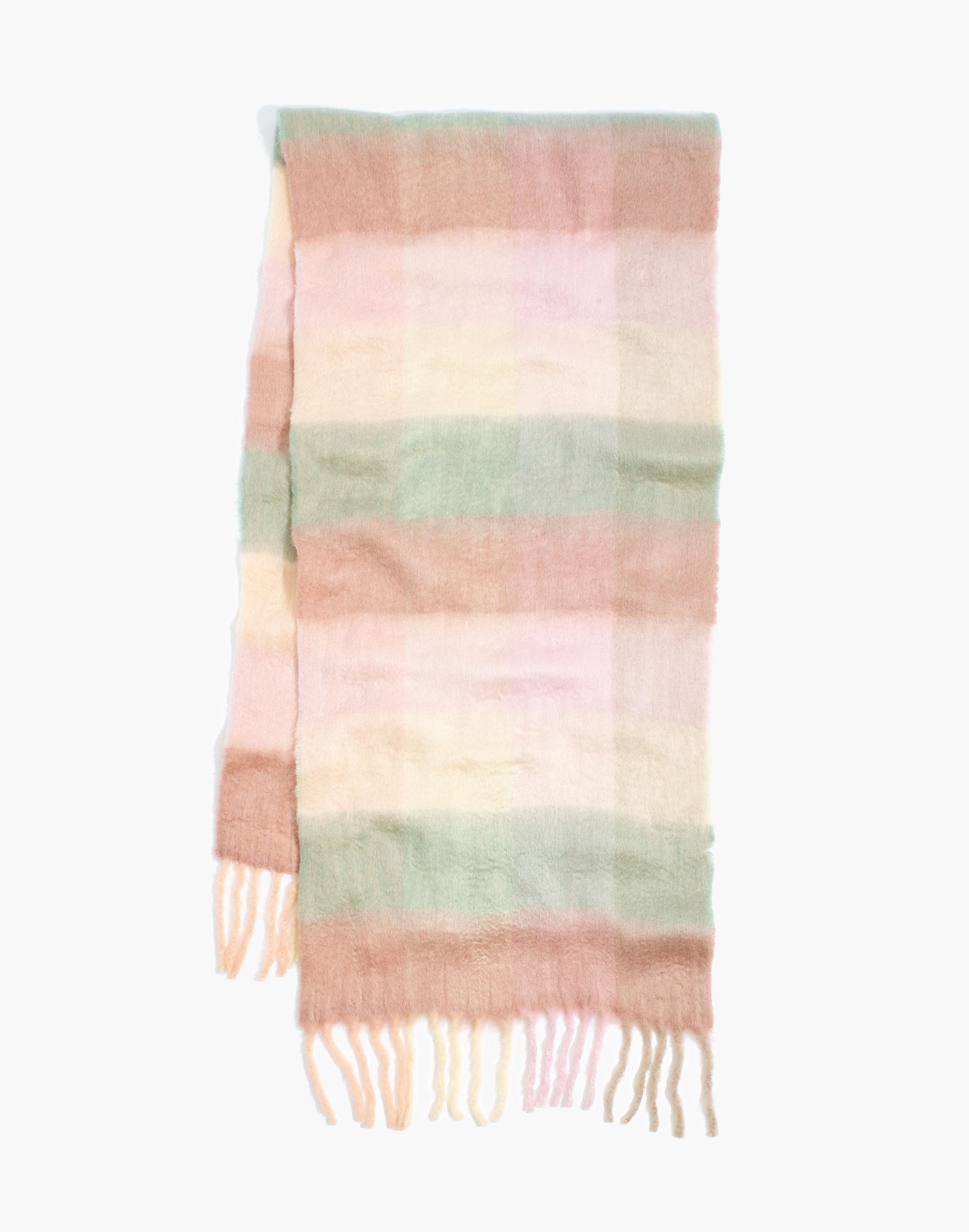 Brushed Pastel Plaid Scarf