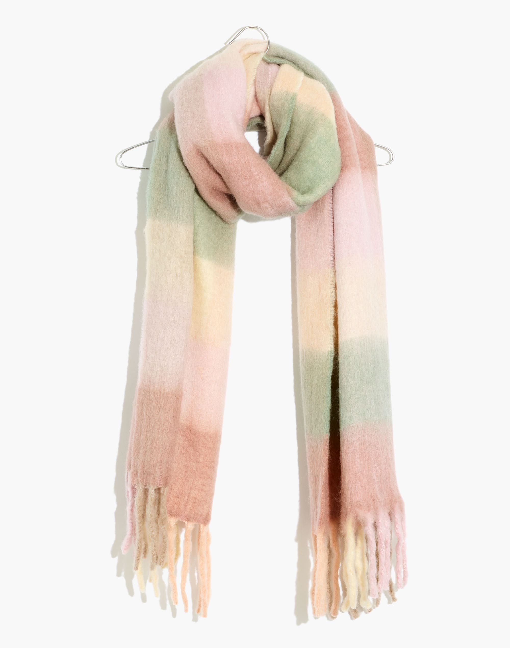Brushed Pastel Plaid Scarf