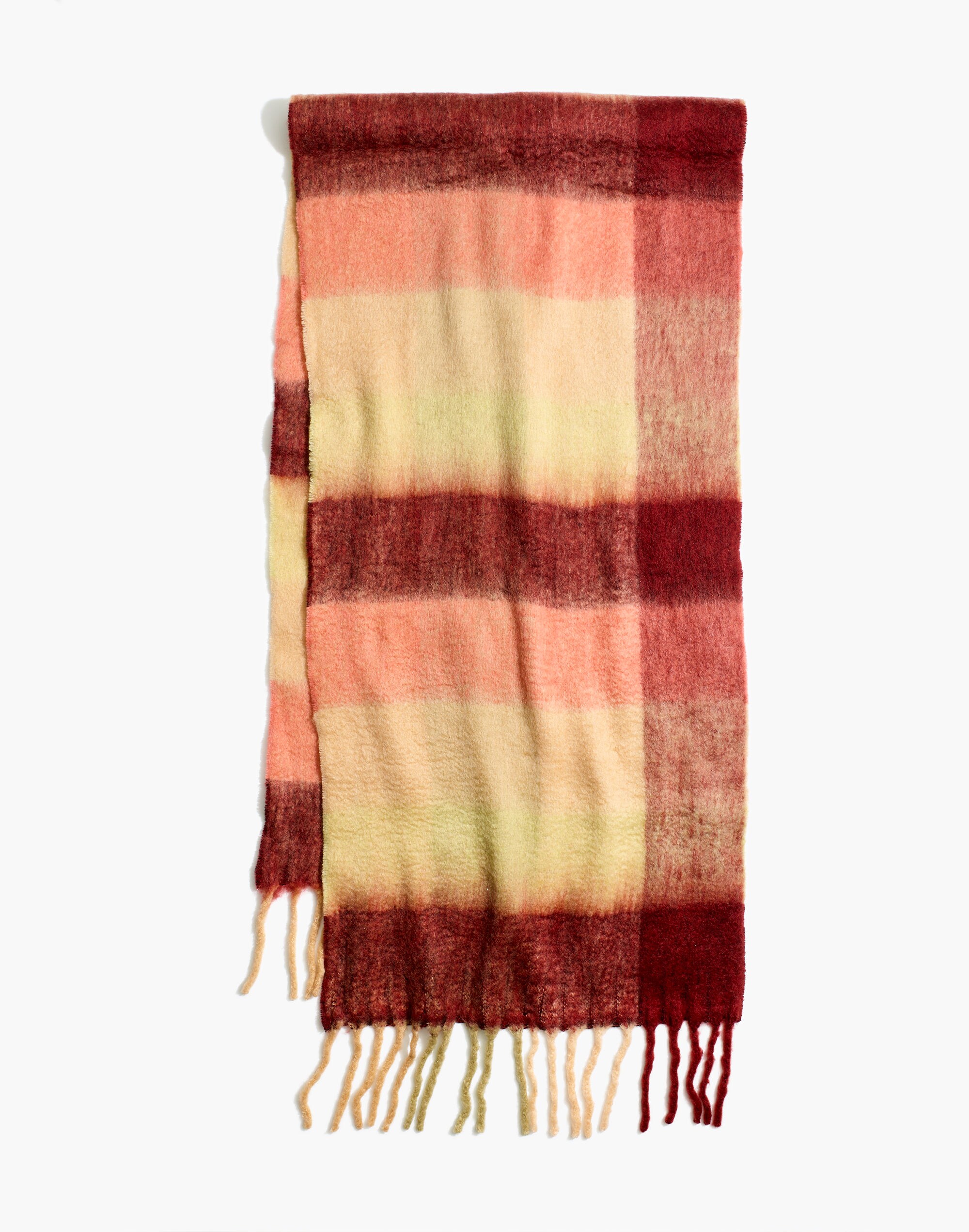 Brushed Pastel Plaid Scarf