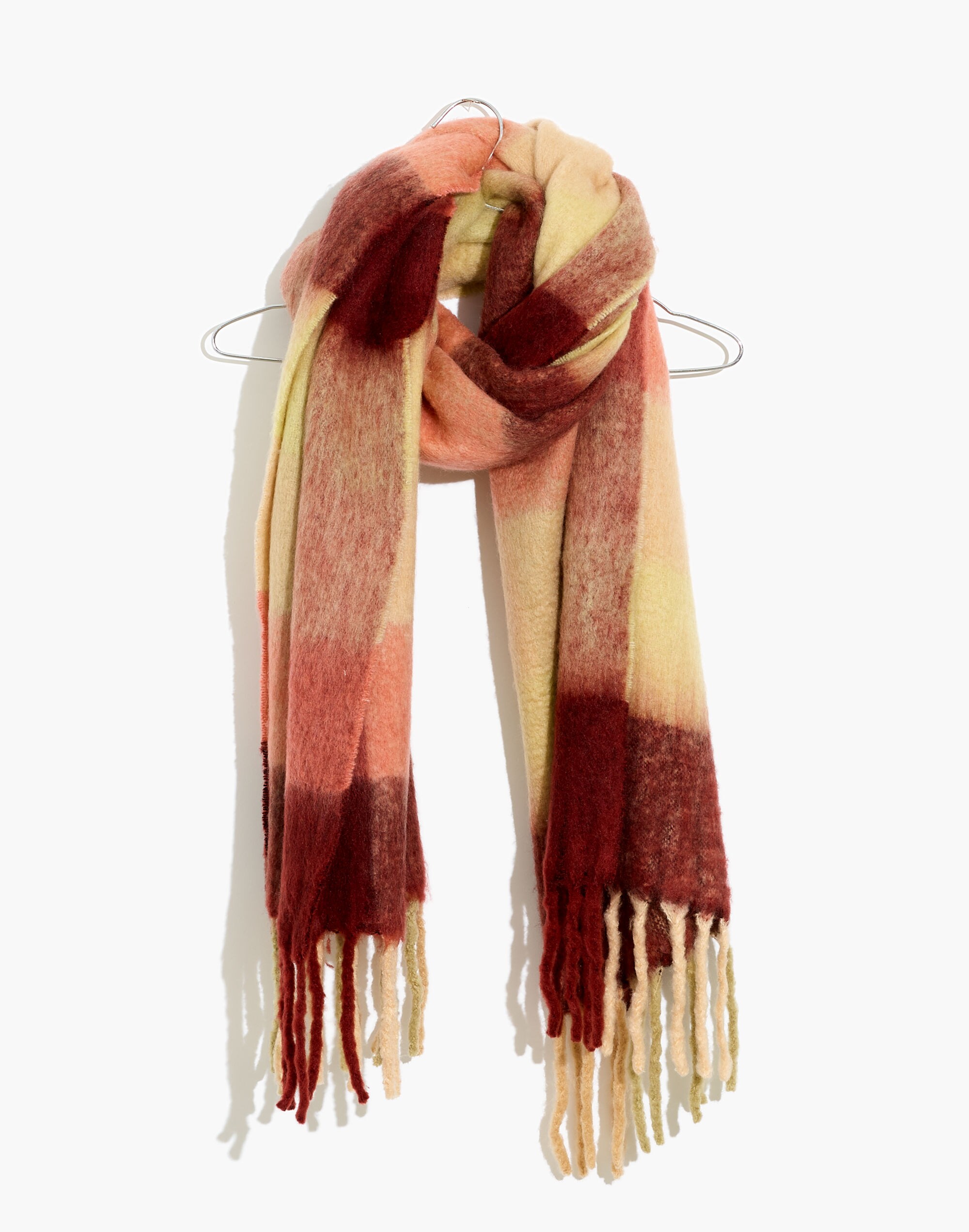 Brushed Pastel Plaid Scarf