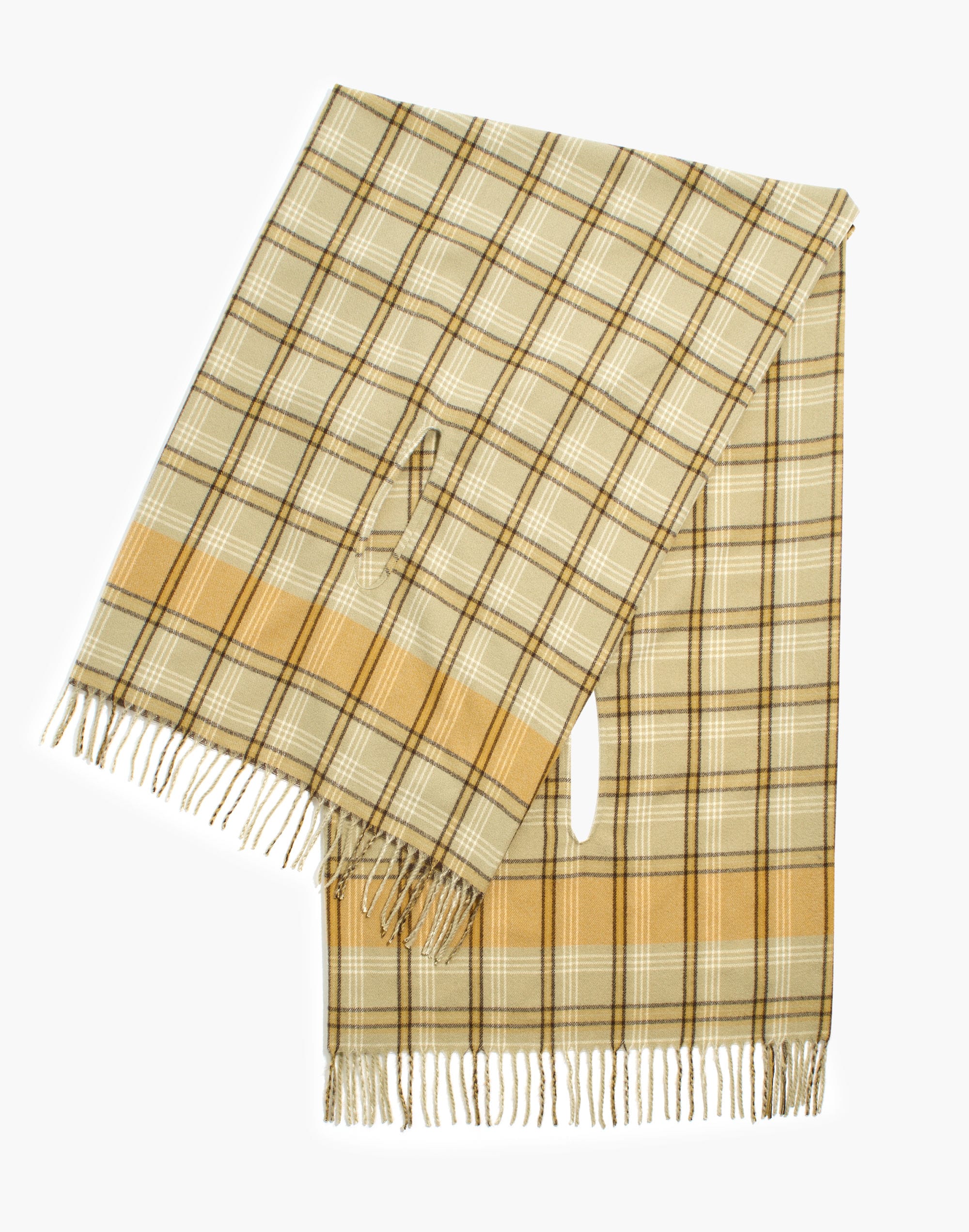 (Re)sourced Cape Scarf in Broadgate Plaid