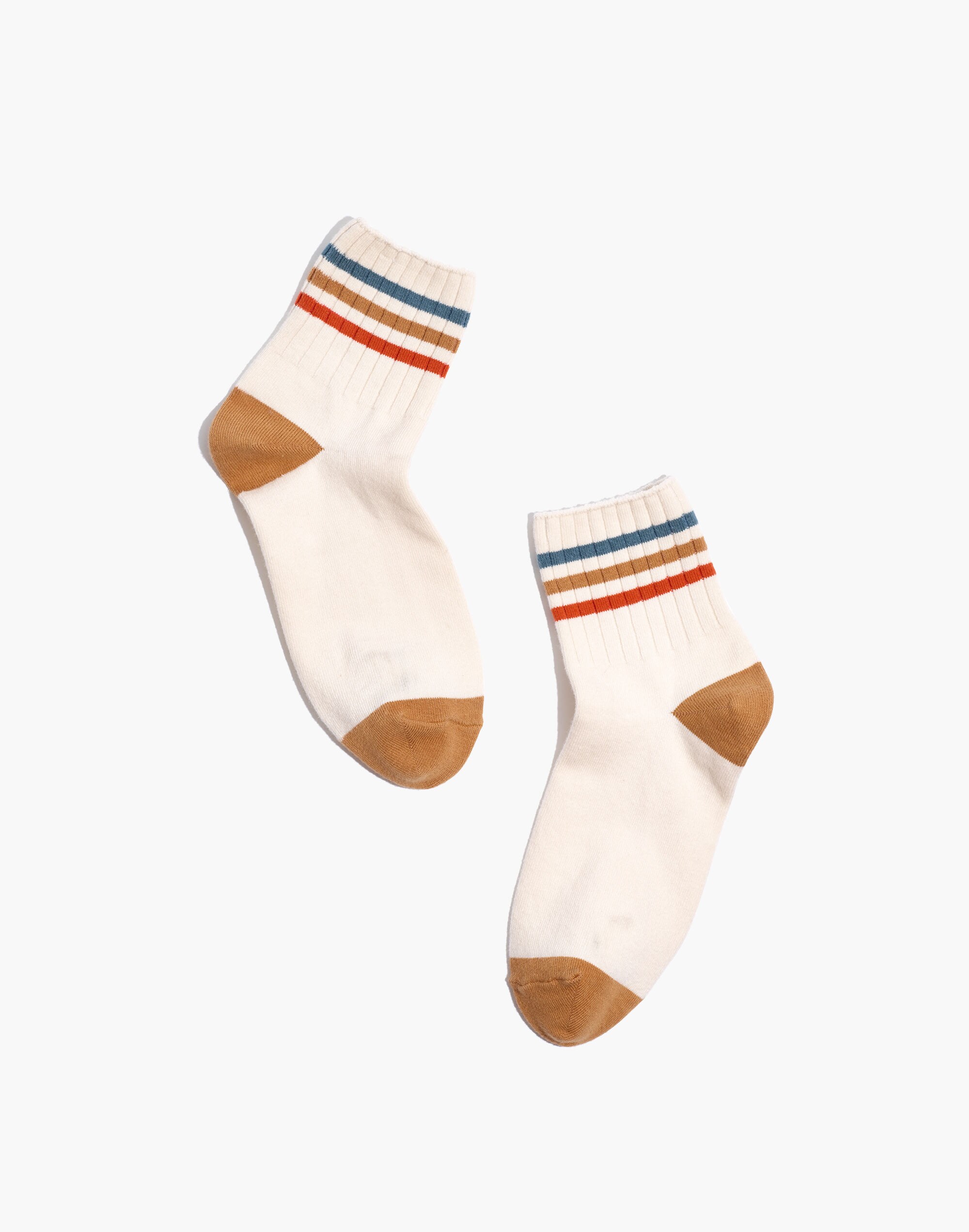 rainbow varsity stripe ankle socks