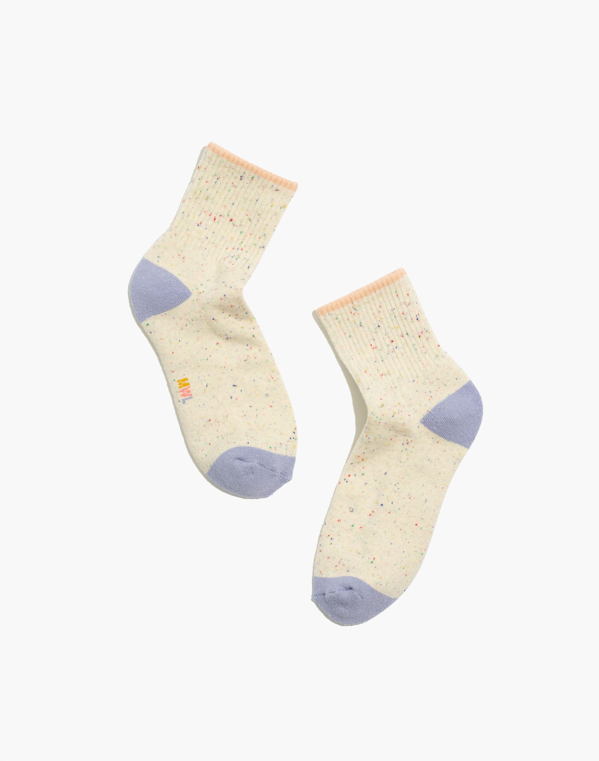 MWL Cloudlift Sneaker Ankle Socks in Rainbow Fleck