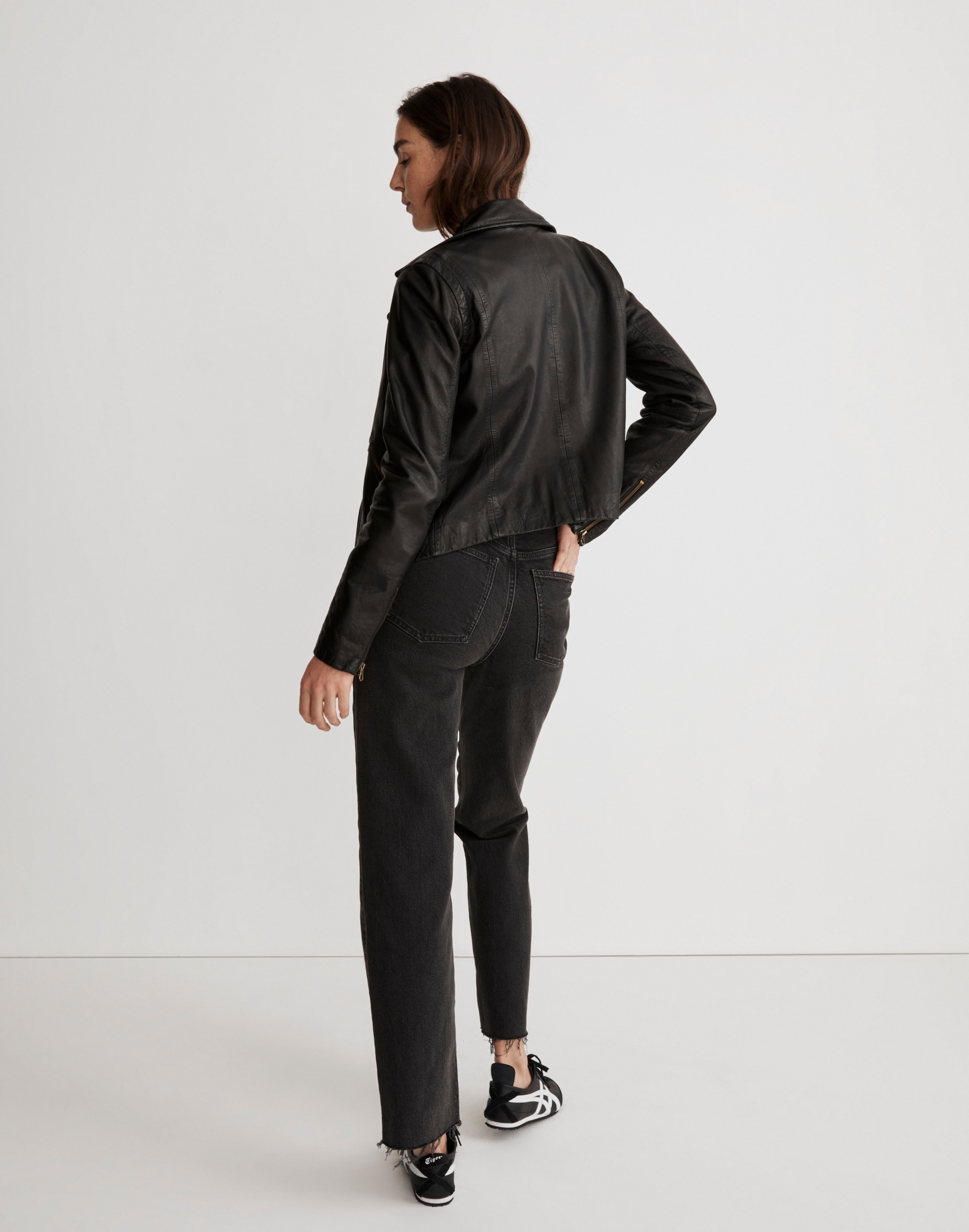 Looks Good from the Back: Review: Madewell Washed Leather Jacket.