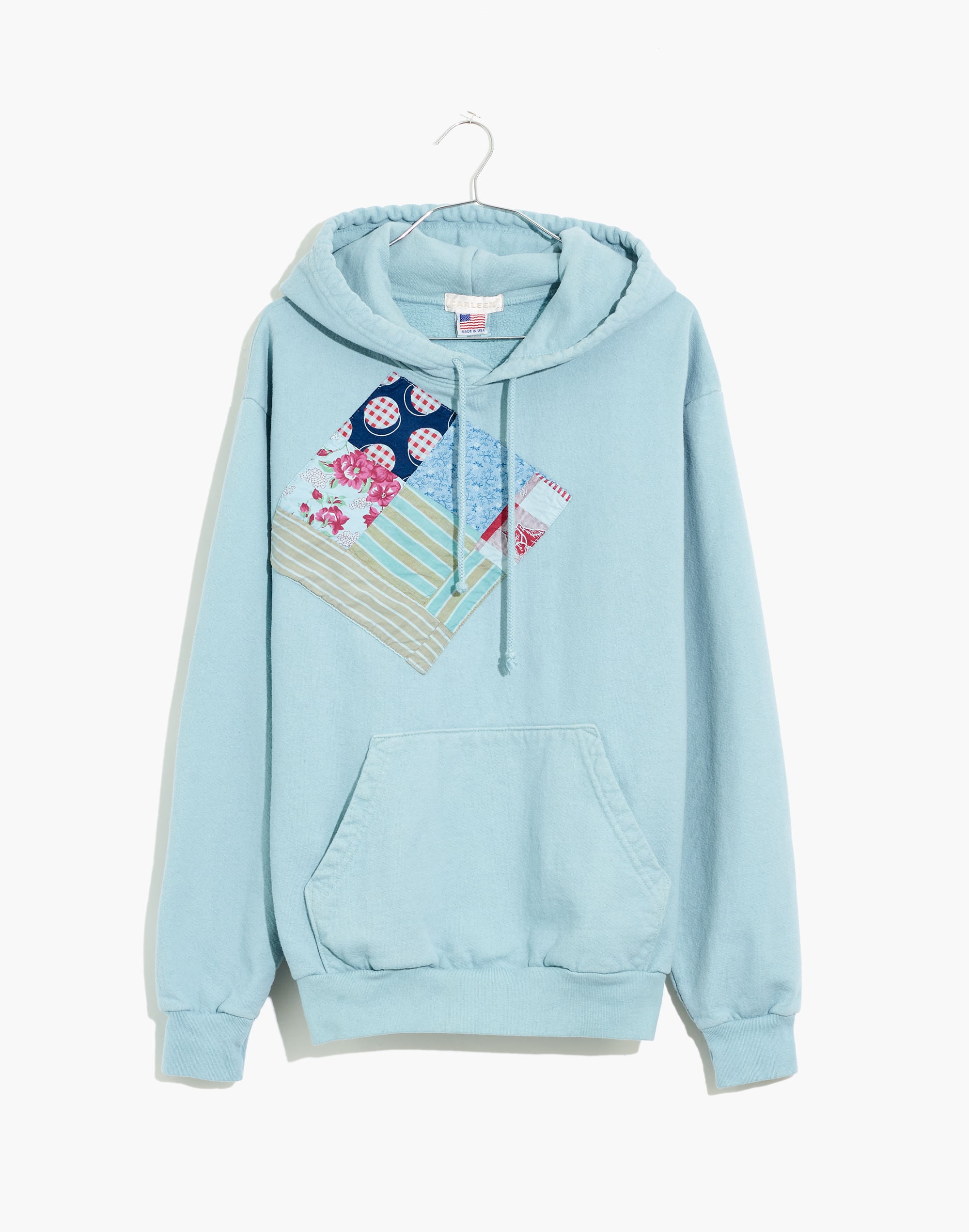 Carleen Overdyed Patchwork Hoodie Sweatshirt