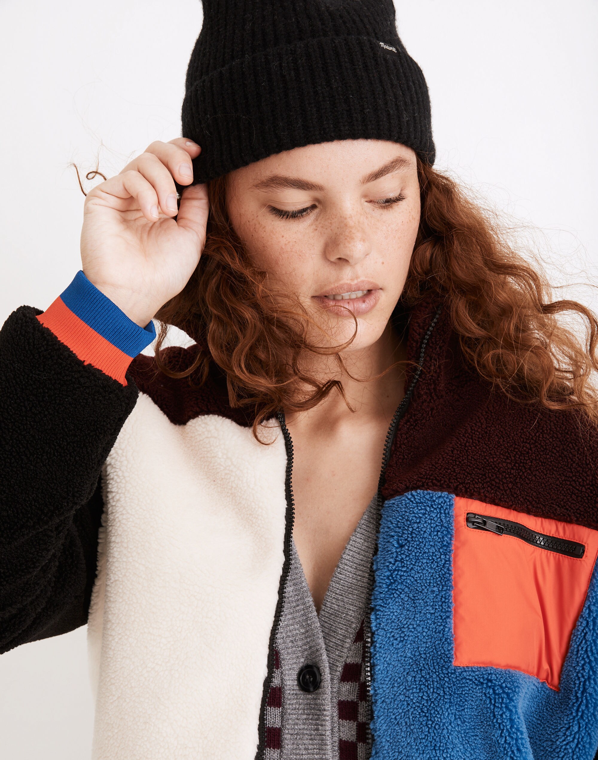 Kule Fleece Beanie Colorblock Jacket