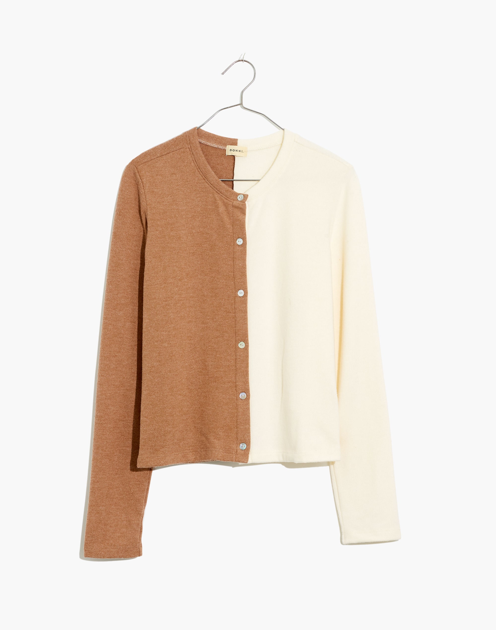 Donni Colorblock Duo Cardigan Sweater