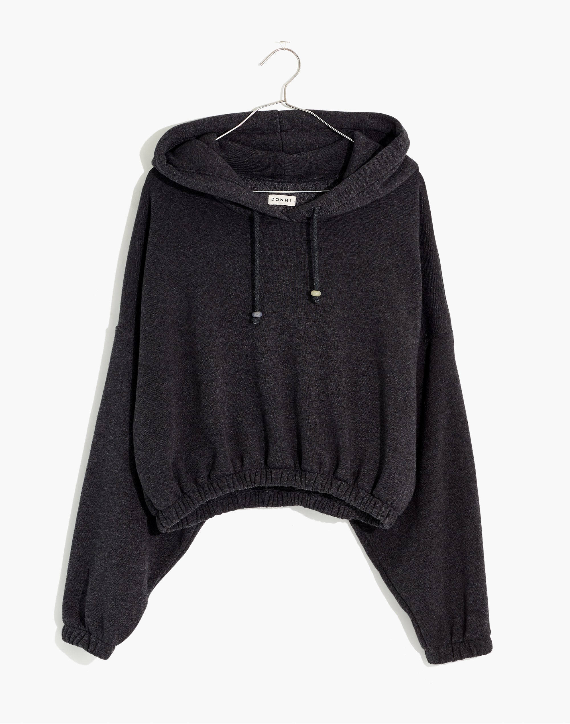 Donni Vintage Fleece Cropped Hoodie Sweatshirt