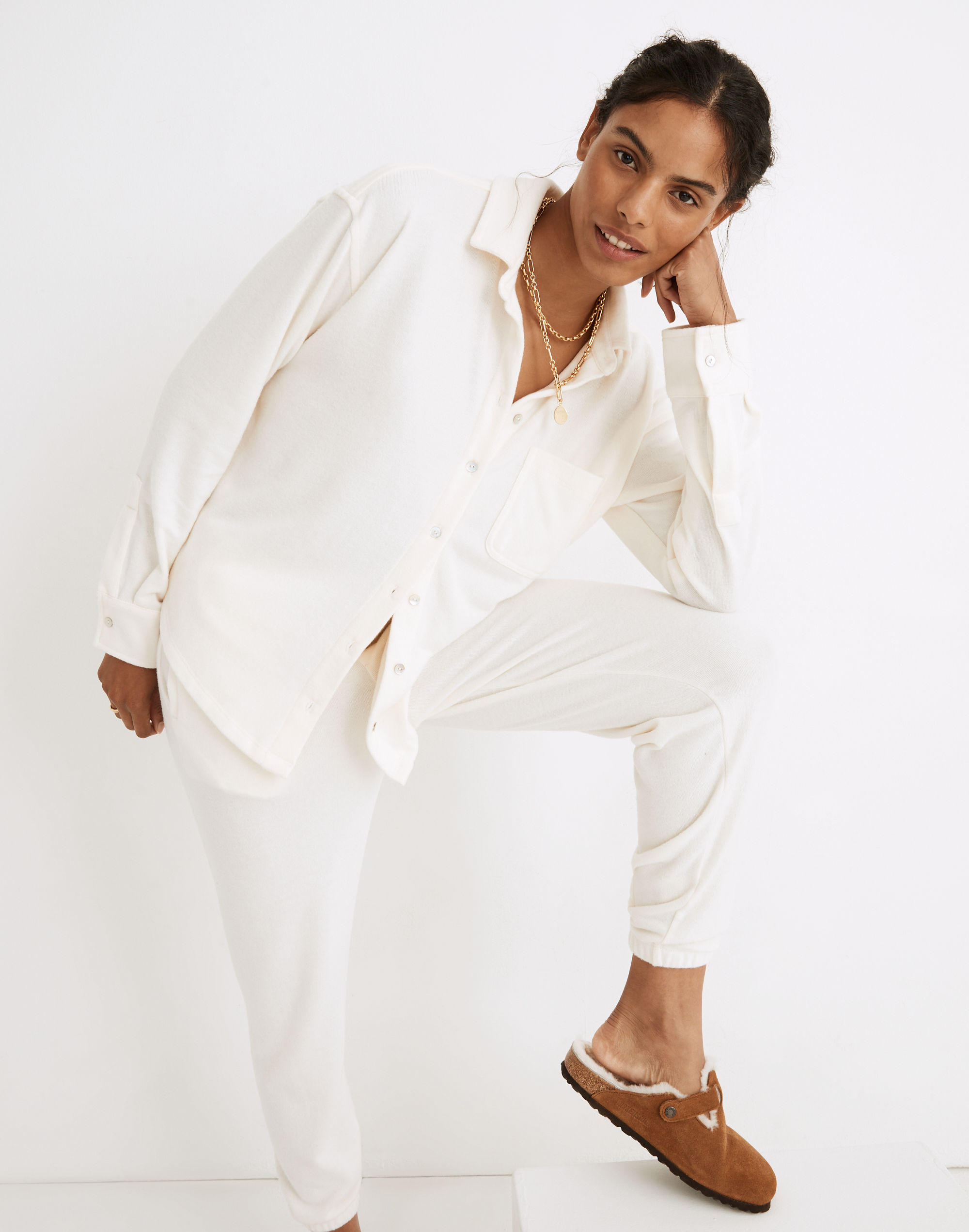 Donni Button-Down Shirt Sweater