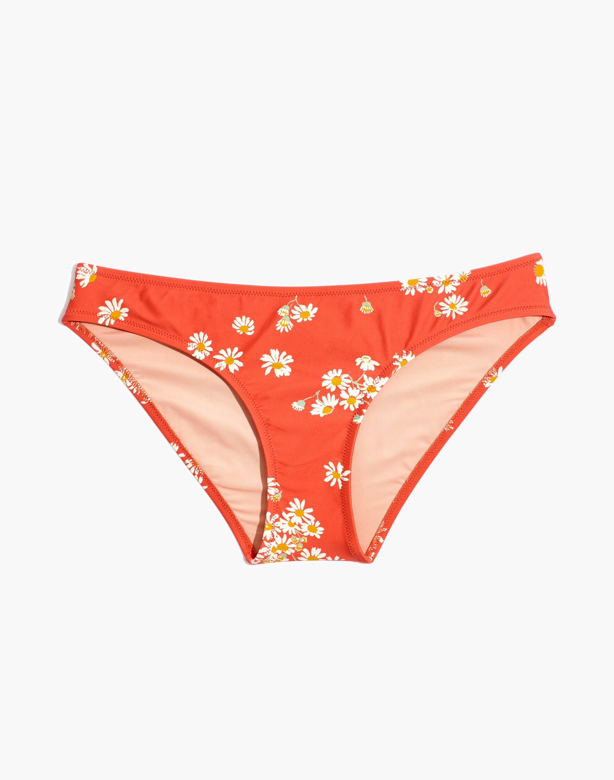 Madewell Second Wave Classic Bikini Bottom in Lazy Daisies