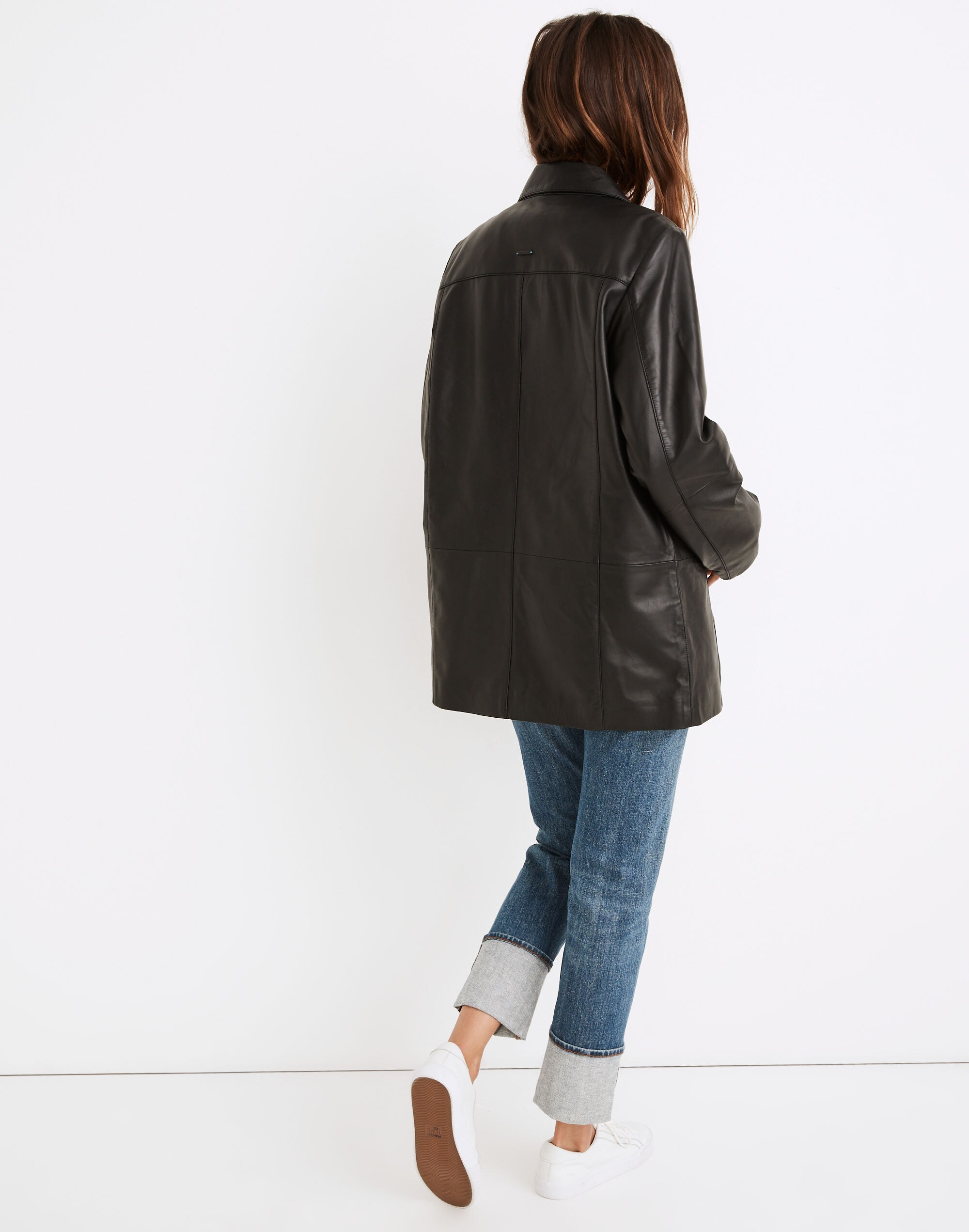 Deadwood Recycled Leather Brooke Oversized Blazer