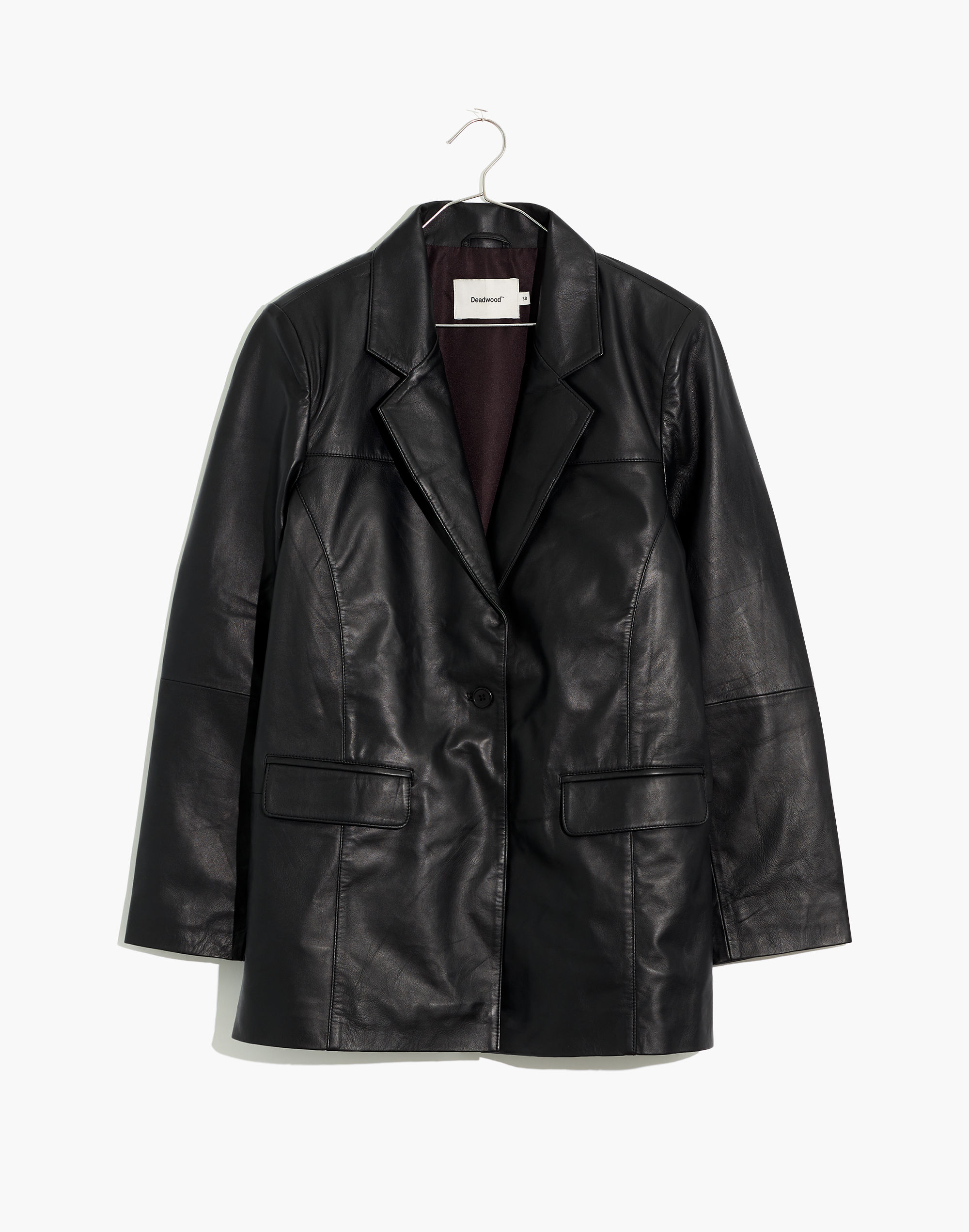 Deadwood Recycled Leather Brooke Oversized Blazer