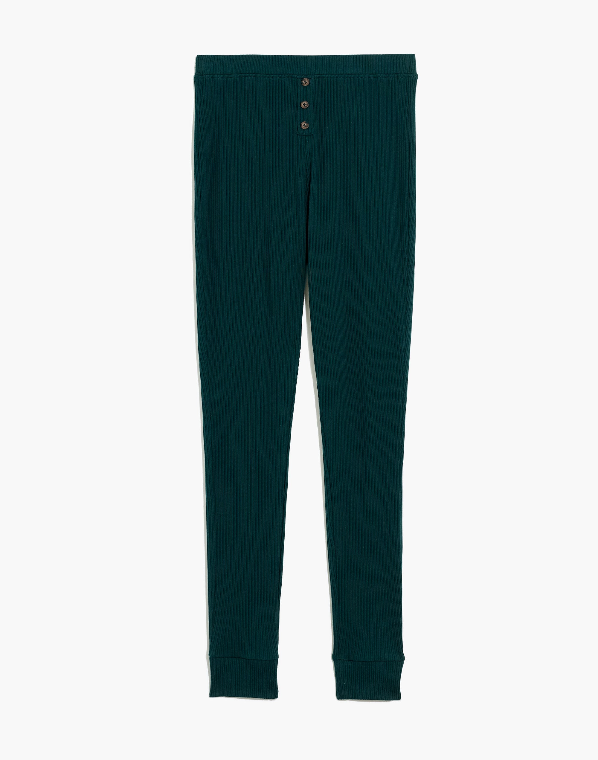 Ribbed Knit Slim Pajama Pants
