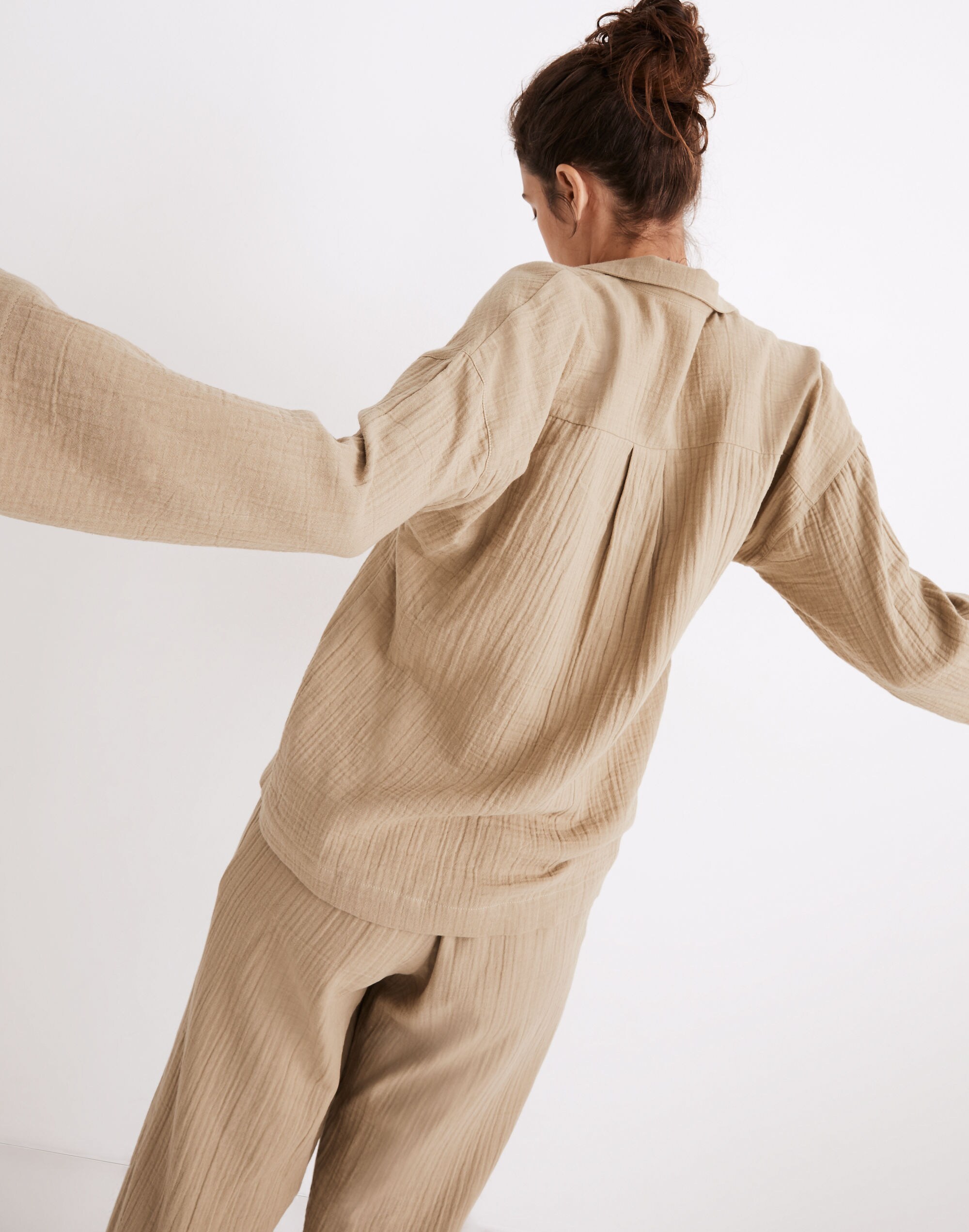 Double-Gauze Oversized Pajama Shirt