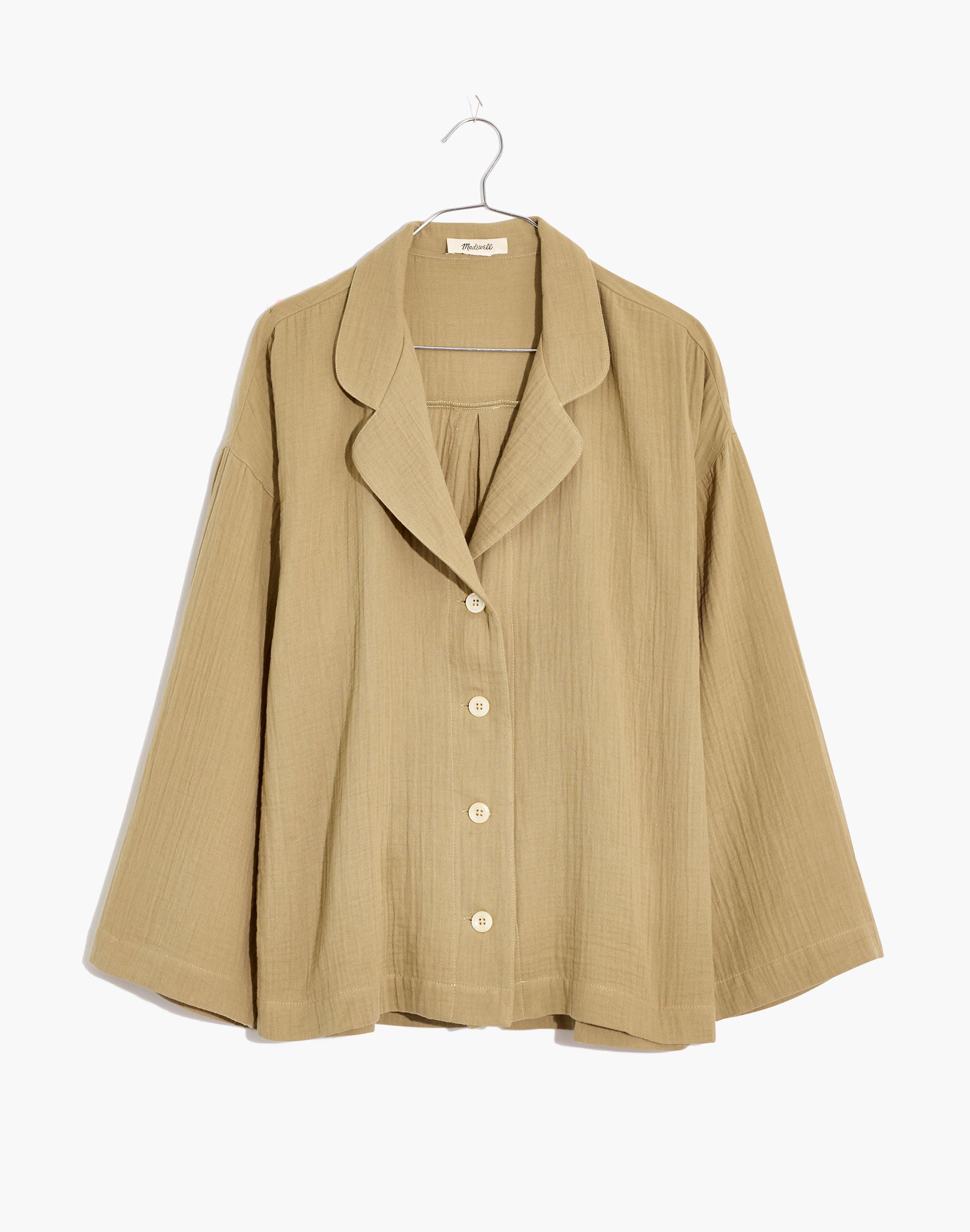 Double-Gauze Oversized Pajama Shirt