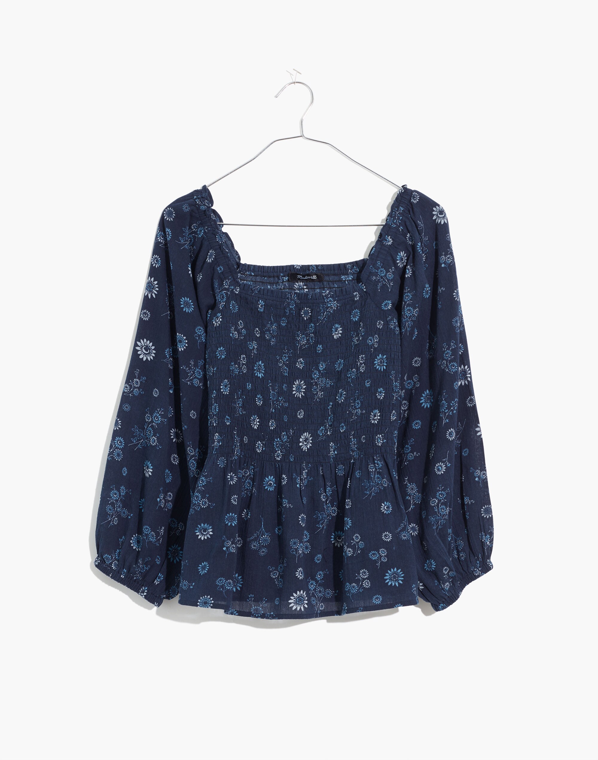Lucie Smocked Peplum Top in Cottage Floral