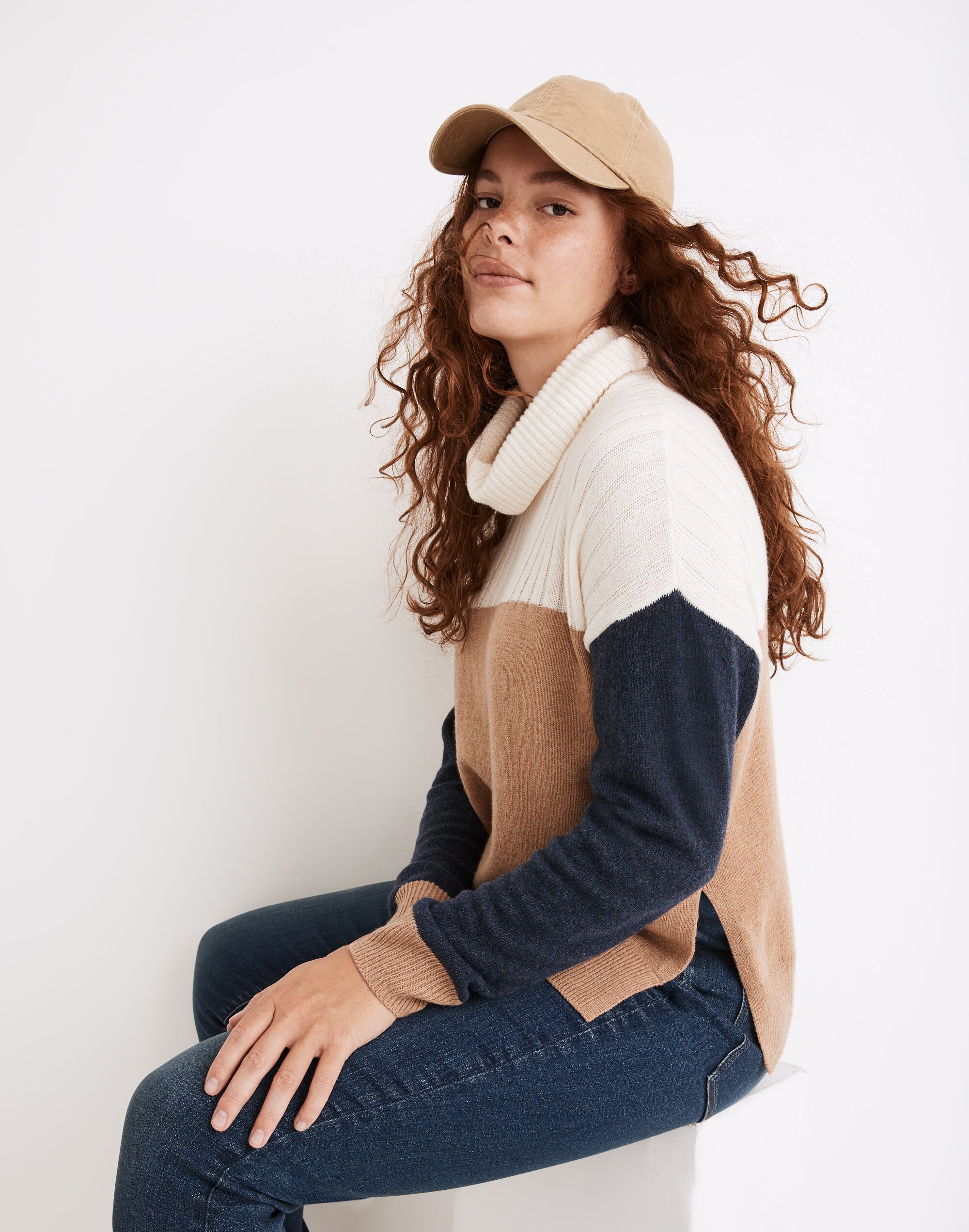 Hickory Turtleneck Sweater in Colorblock