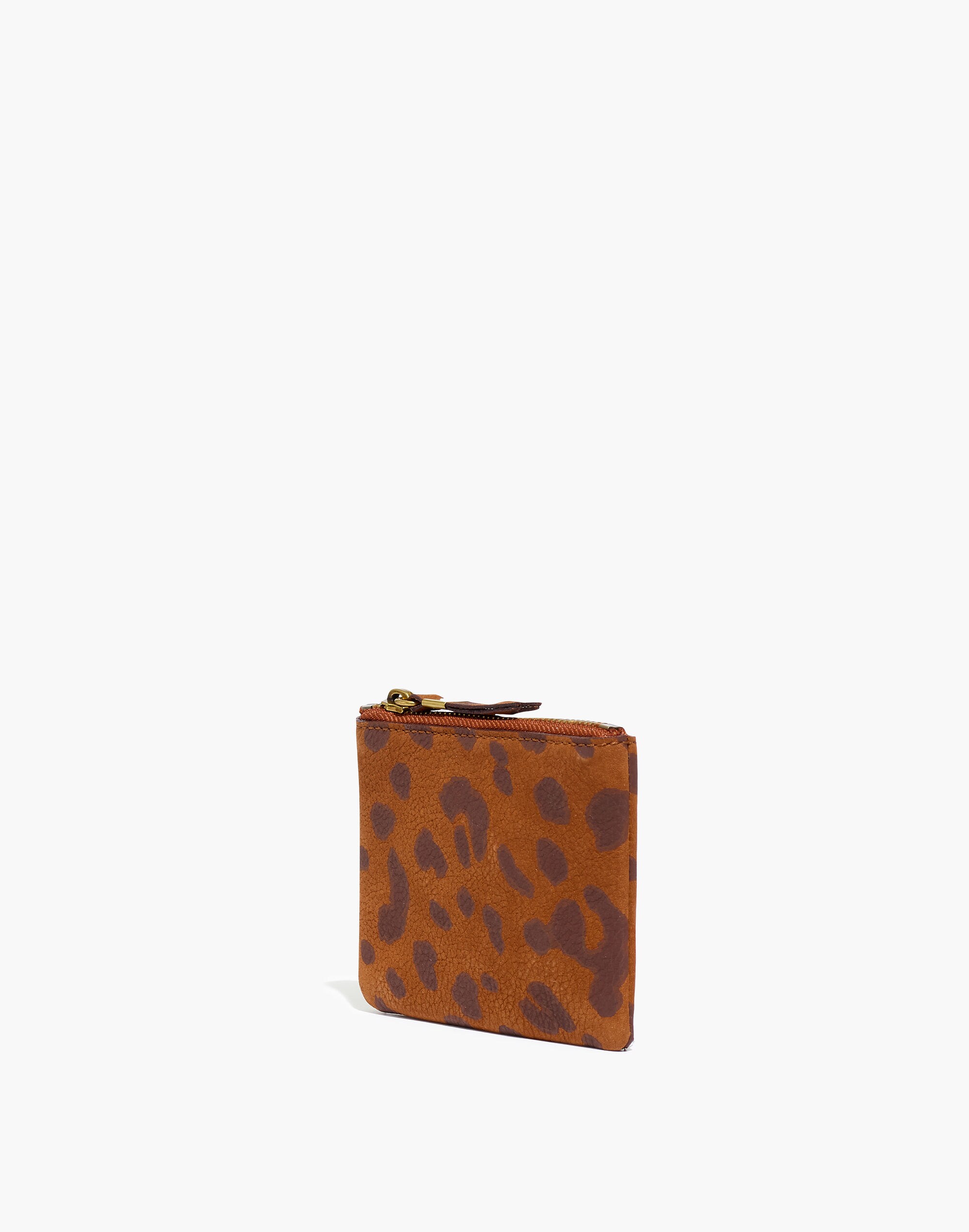 The Nubuck Pocket Pouch Wallet in Leopard Print