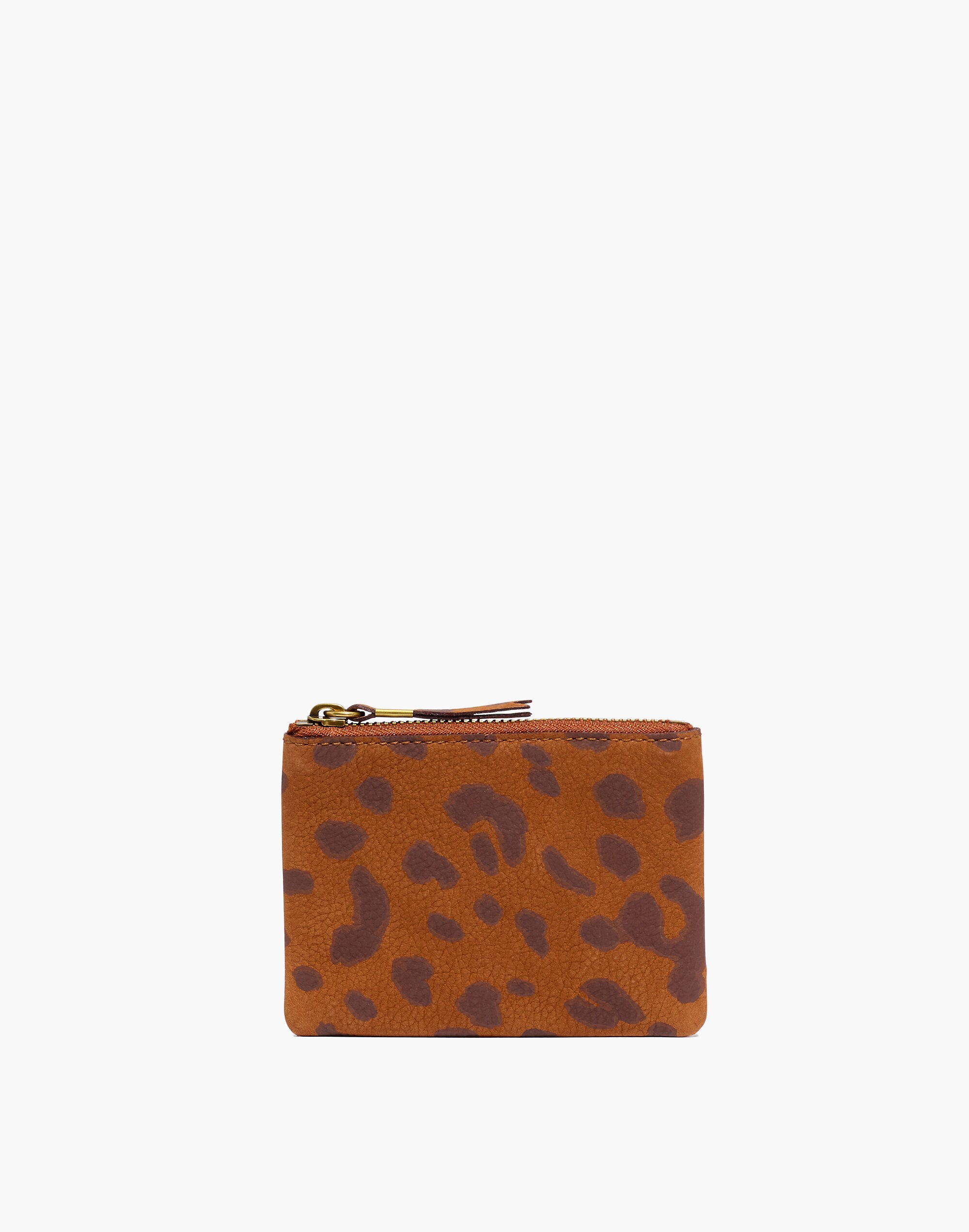 the nubuck pocket pouch wallet in leopard print
