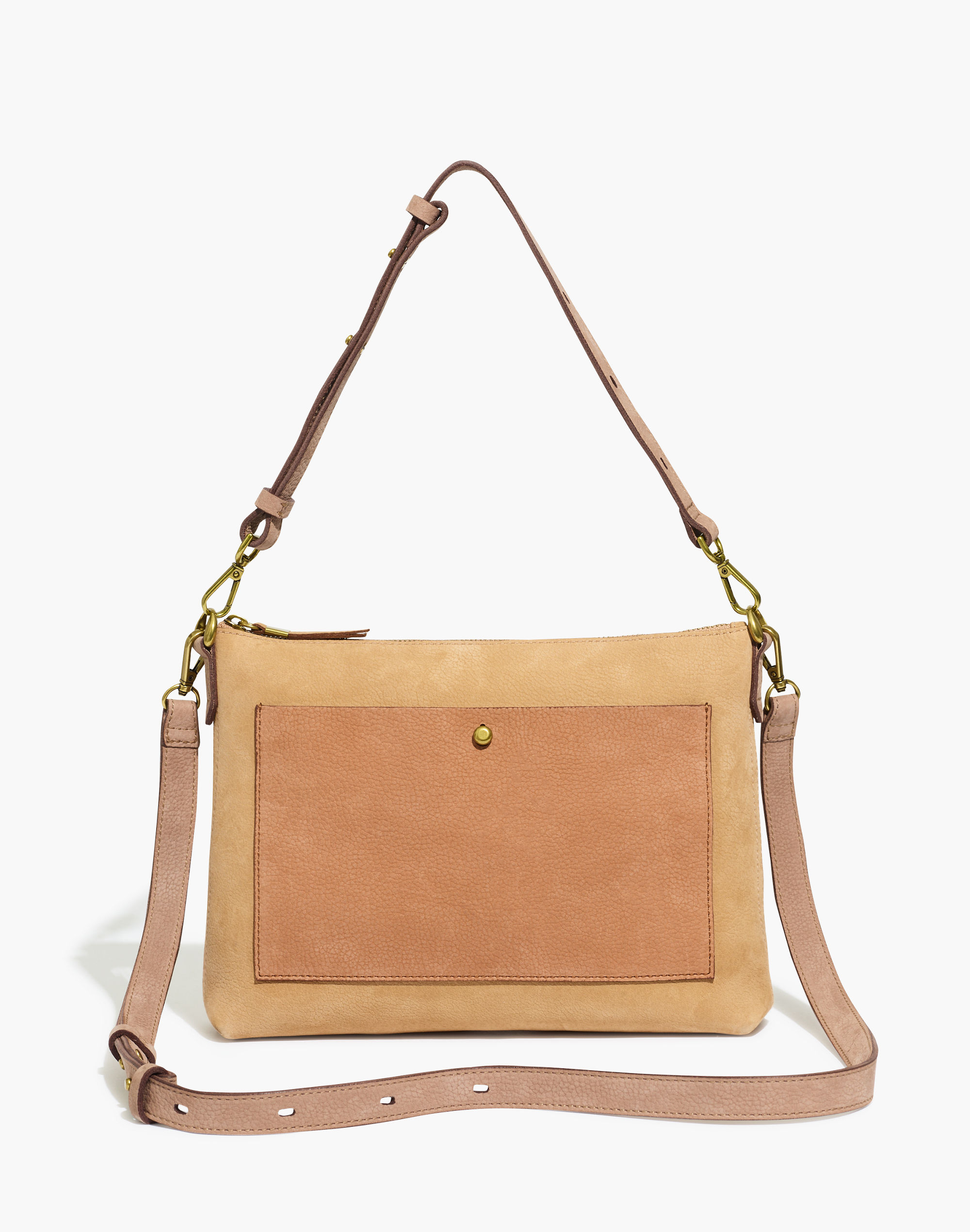 The Transport Shoulder Crossbody Bag in Colorblock Nubuck