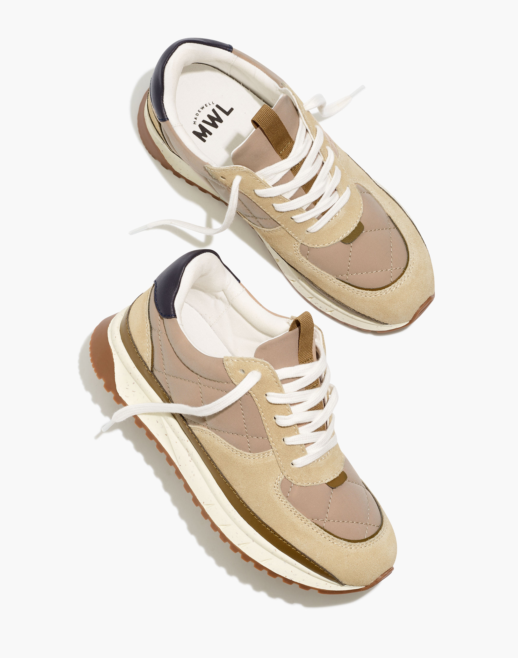 Kickoff Trainer Sneakers in Quilted Recycled Nylon