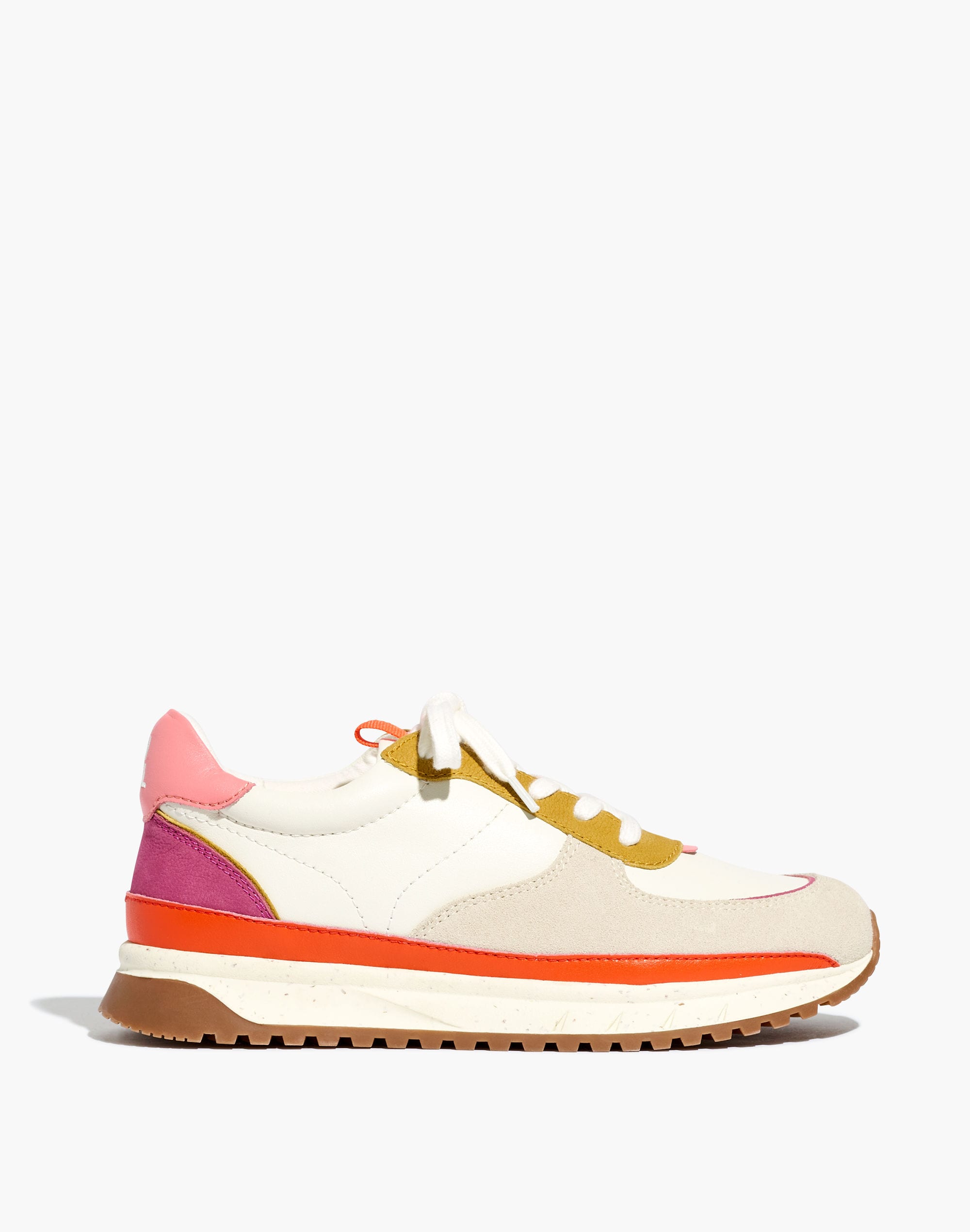 Kickoff Trainer Sneakers in Bright Colorblock Leather