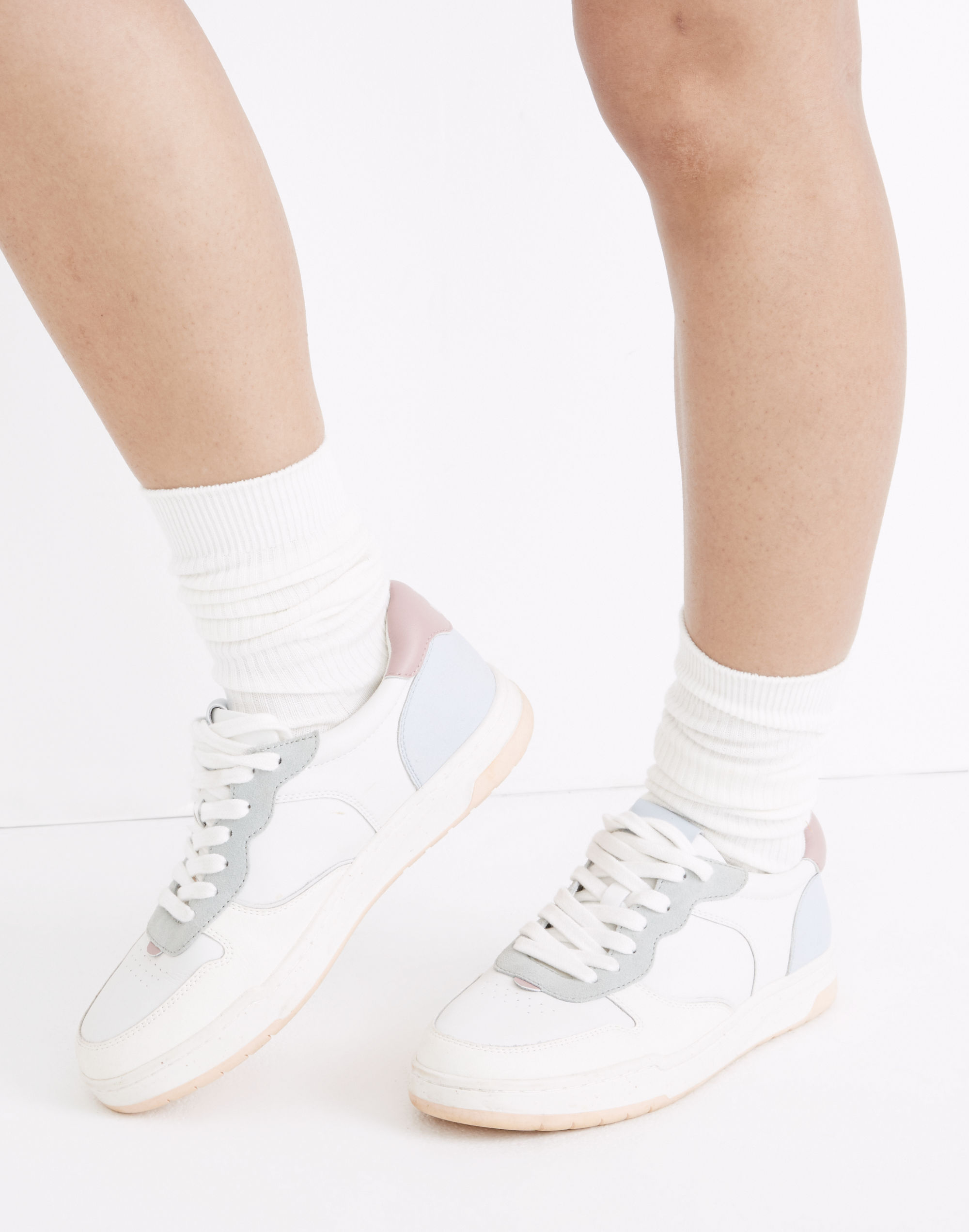 Kickoff Trainer Sneakers in Bright Colorblock Leather