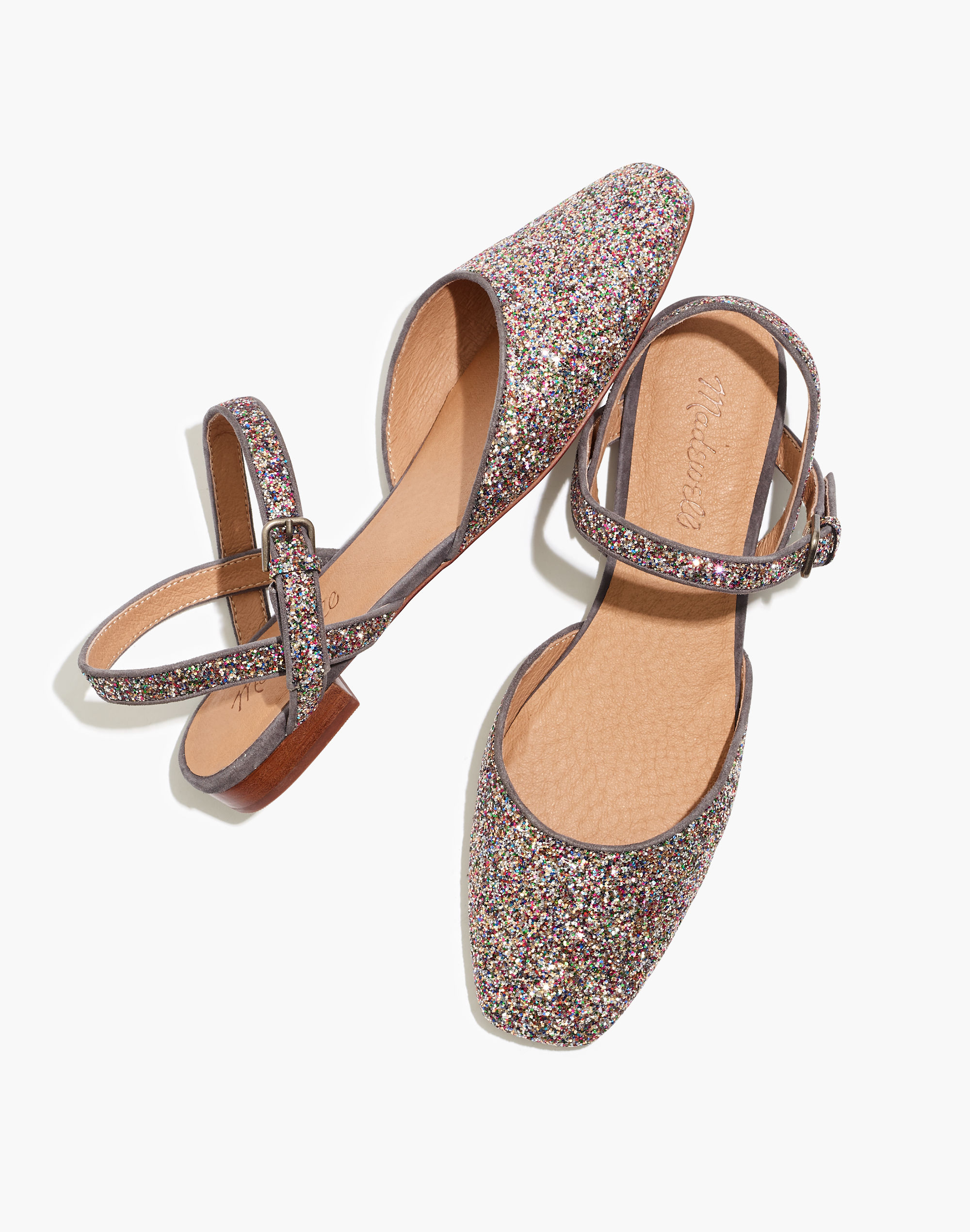 The Jeanne Slingback Flat in Glitter