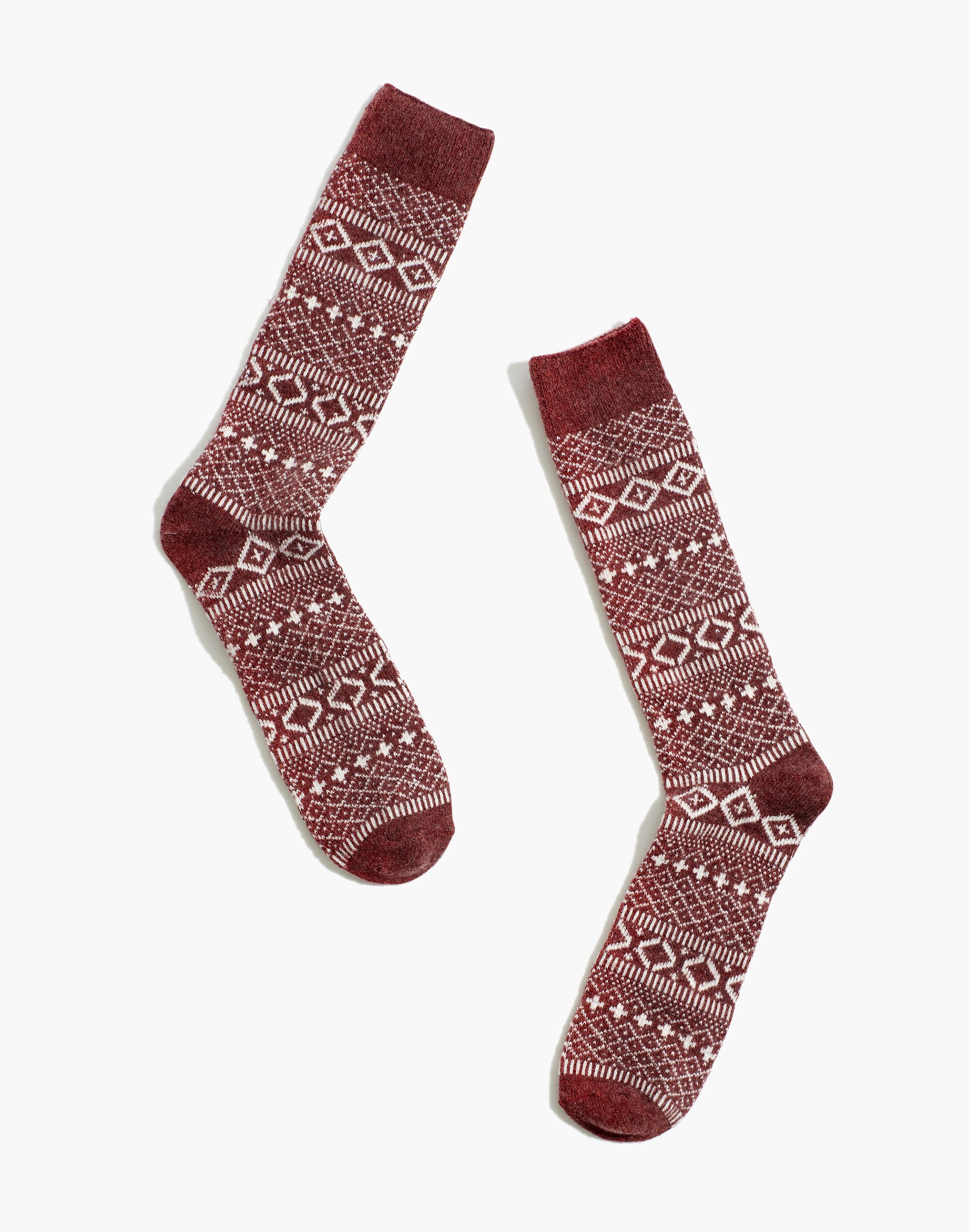 Fair Isle Crew Socks