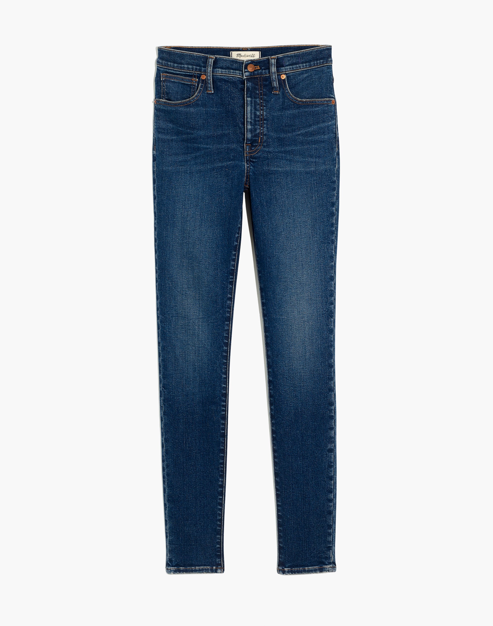 Petite 9" Mid-Rise Skinny Jeans in Skillman Wash