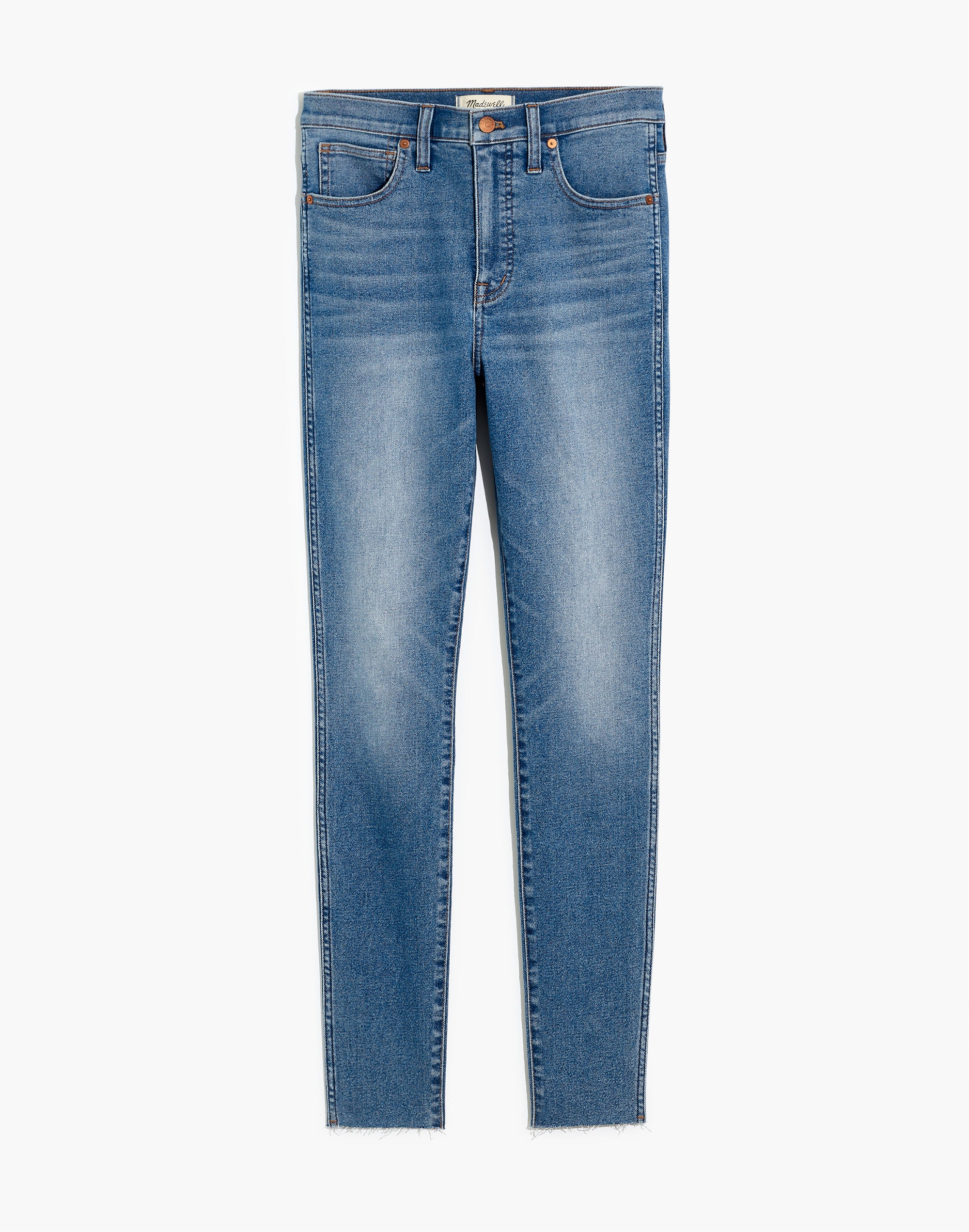 Petite 10" High-Rise Skinny Jeans in Ainsworth Wash: Raw-Hem Edition