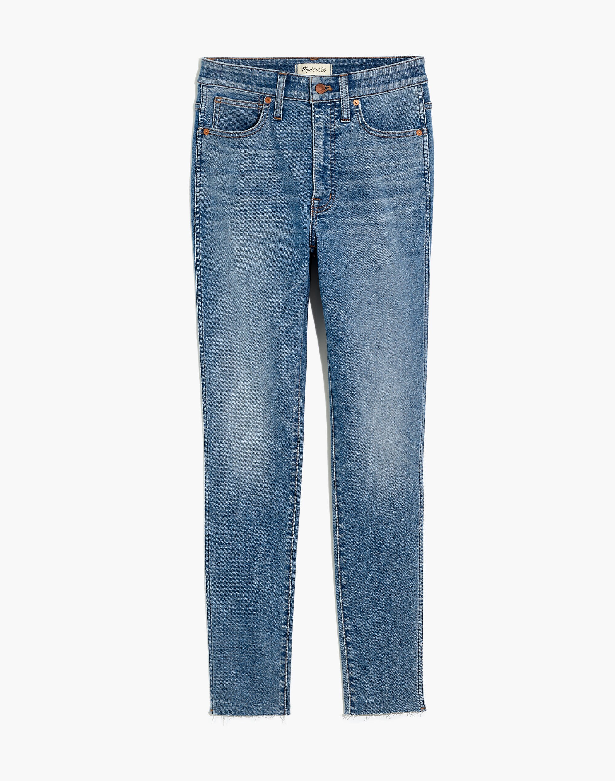 Curvy High-Rise Skinny Jeans in Ainsworth Wash: Raw-Hem Edition