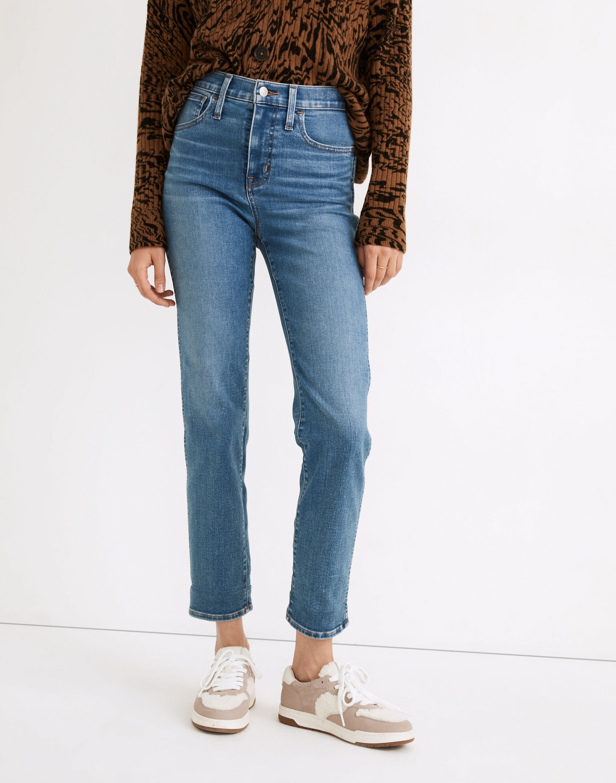 Tall High-Rise Slim Straight Jeans in Arverne Wash