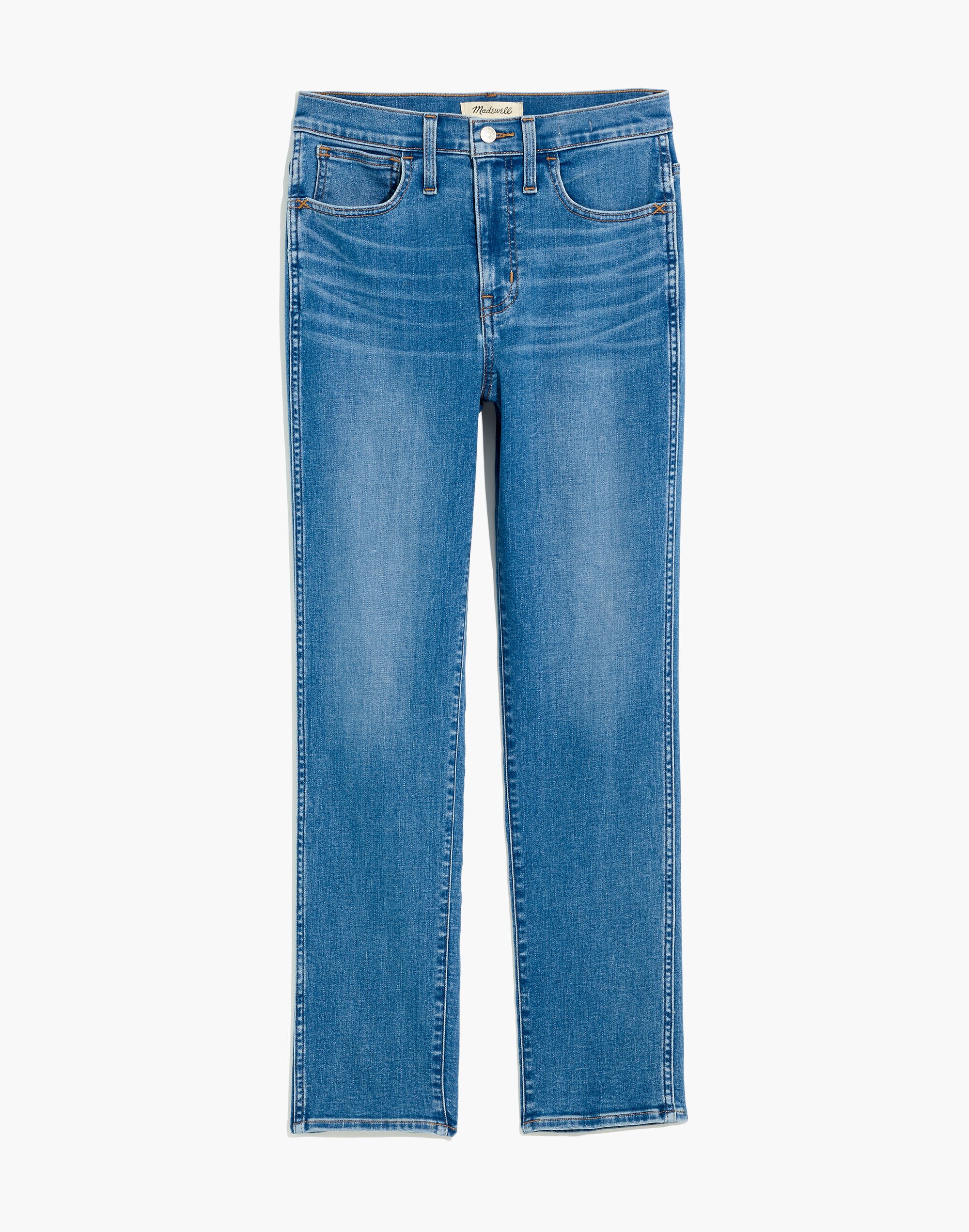 High-Rise Slim Straight Jeans in Arverne Wash