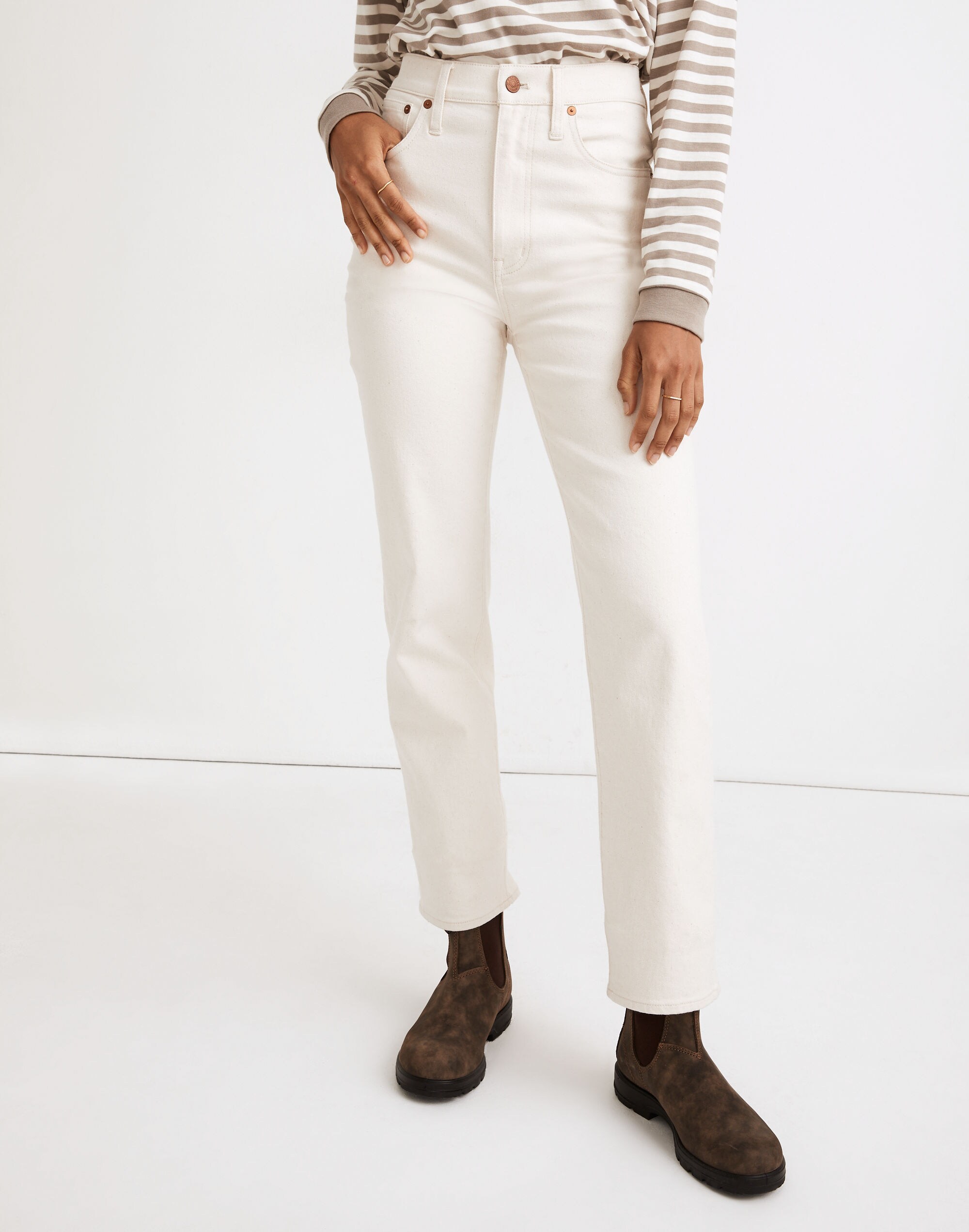 The Petite Perfect Vintage Straight Jean in Vintage Canvas
