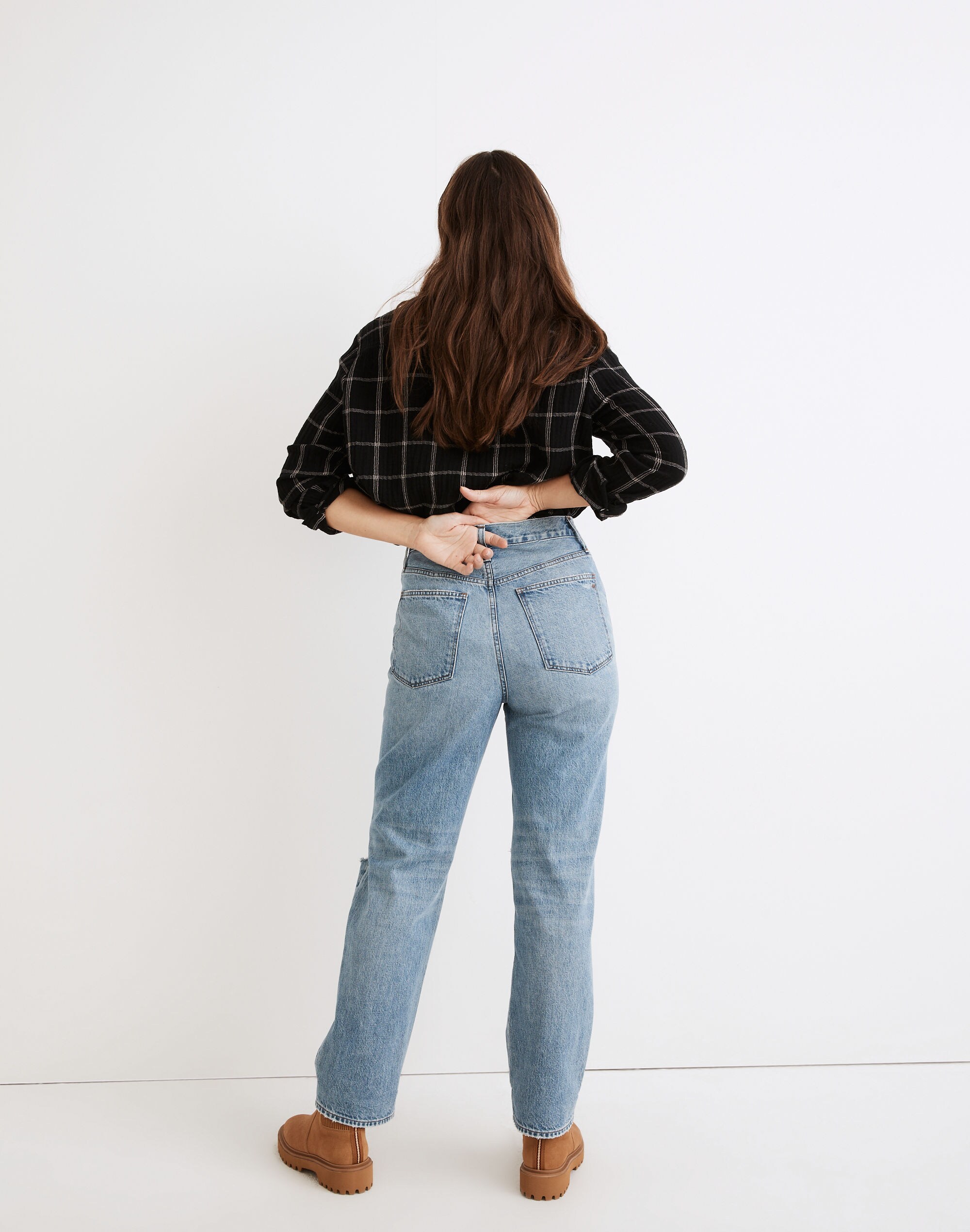 The Petite Perfect Vintage Straight Jean in Berrimore Wash: Ripped Edition