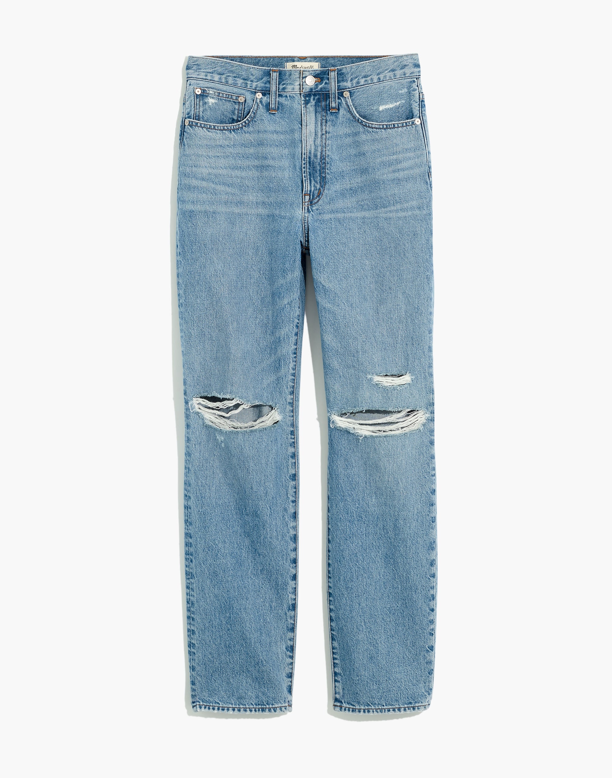 The Petite Perfect Vintage Straight Jean in Berrimore Wash: Ripped Edition